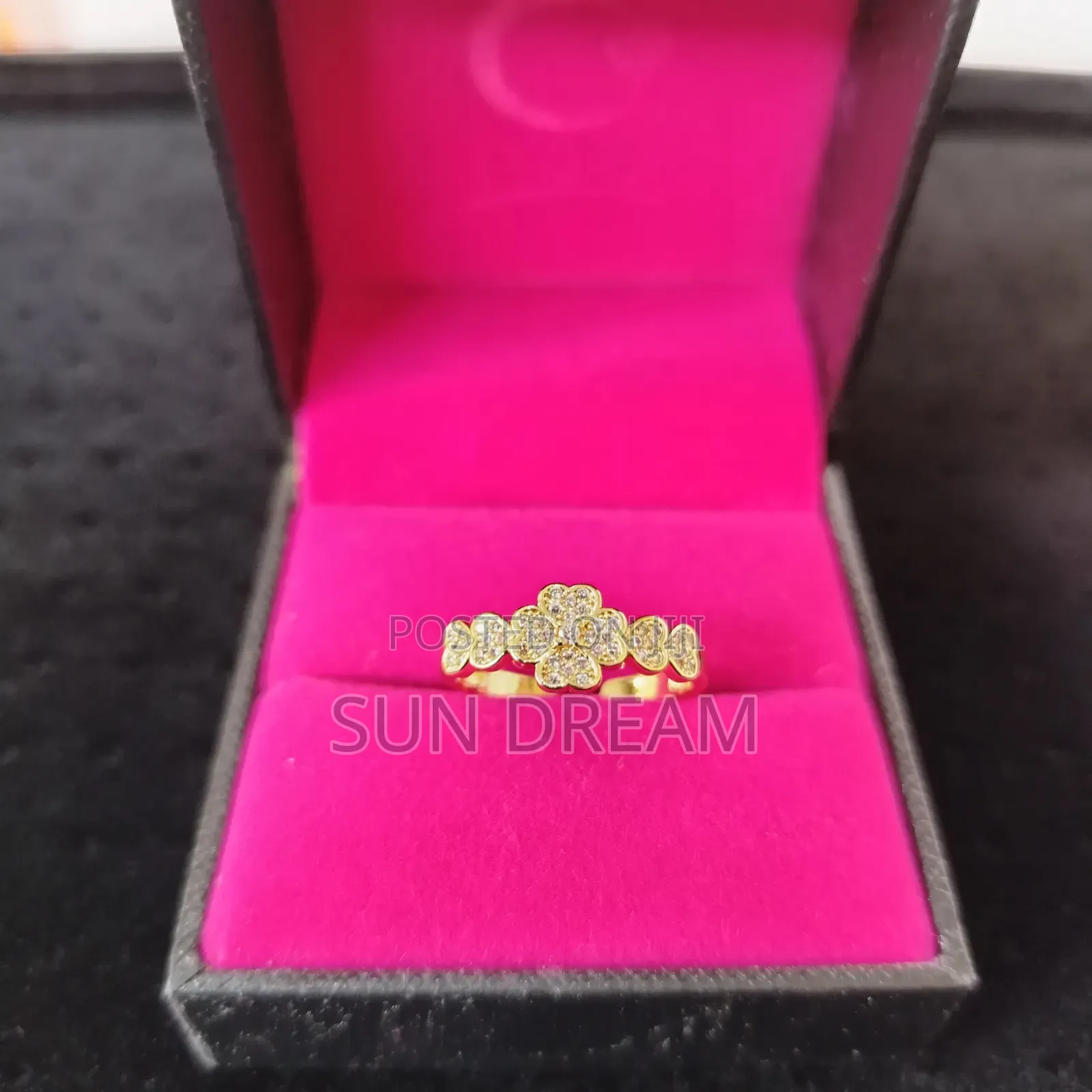 Lady Rings Flower Rings Golden Ring No Color Faded Lady Gift 4