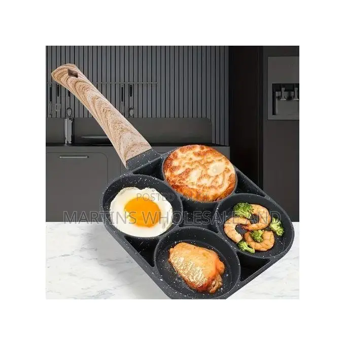 Generic 4-Hole Aluminum Breakfast Frying Pan