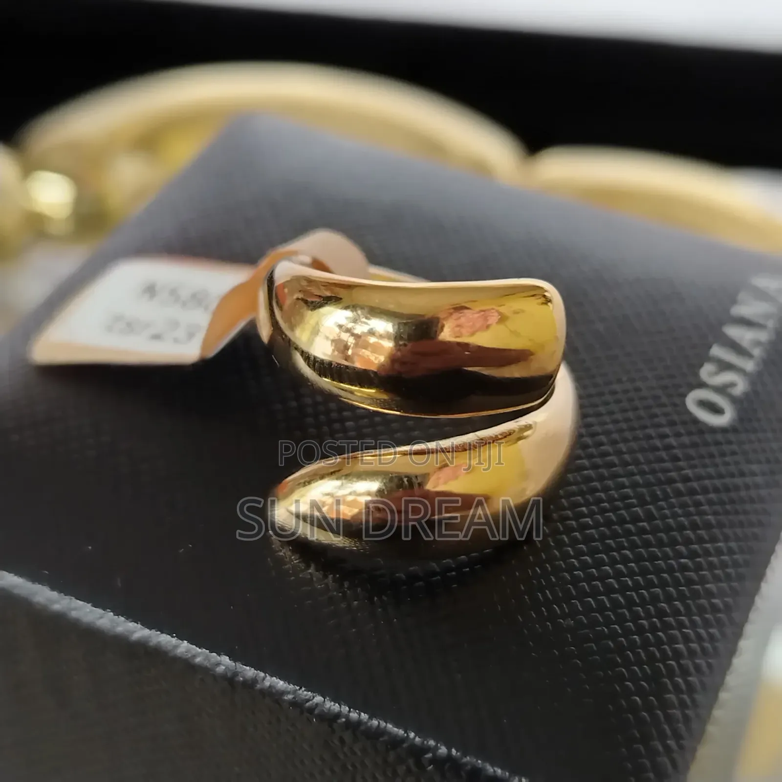 Women Rings Golden Rings Stainless Steel No Color Wash Gift 10