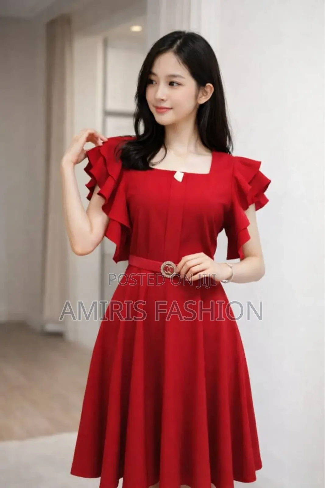 Red Simple Gown Available