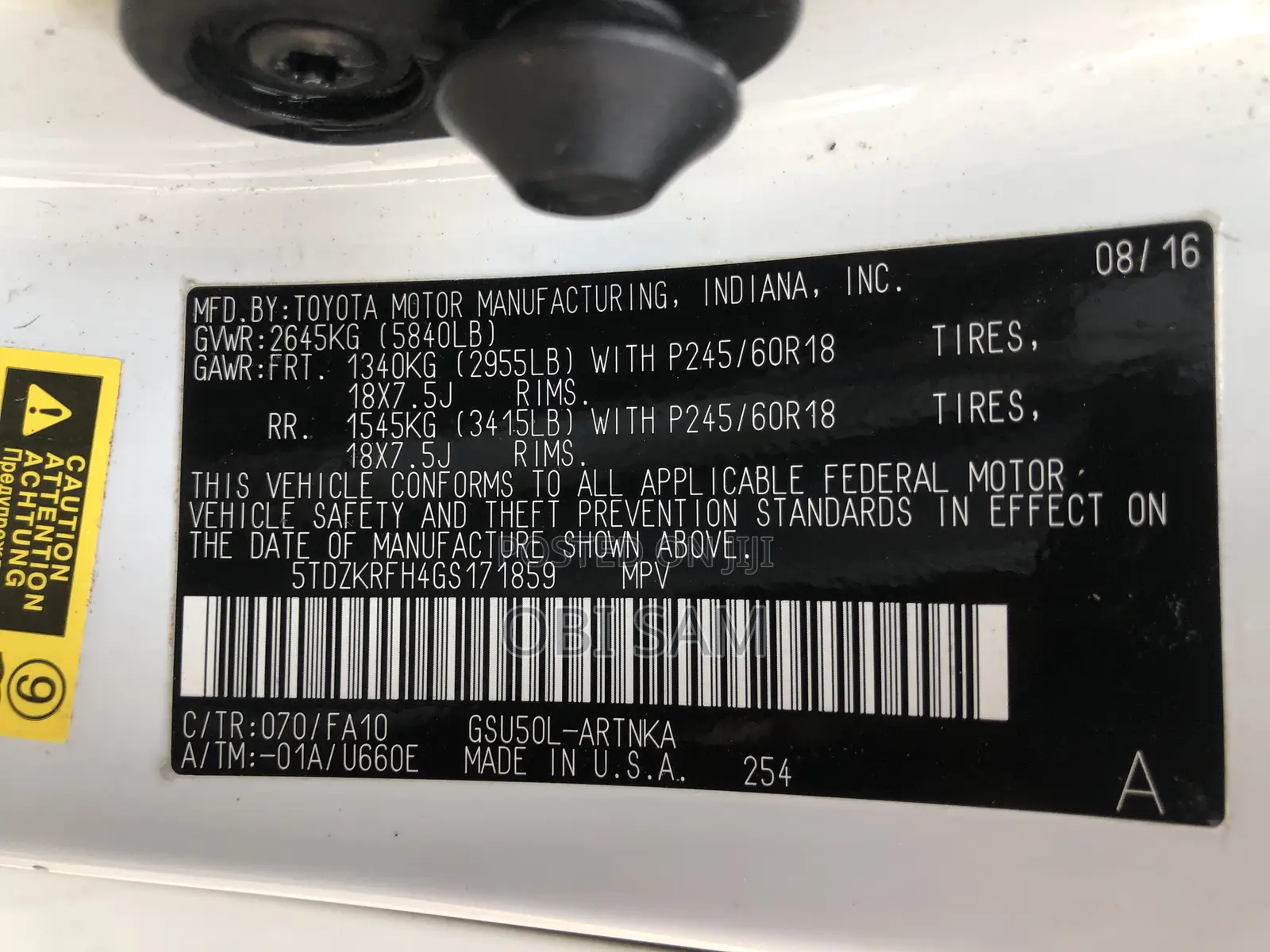 Toyota Highlander 2017 White