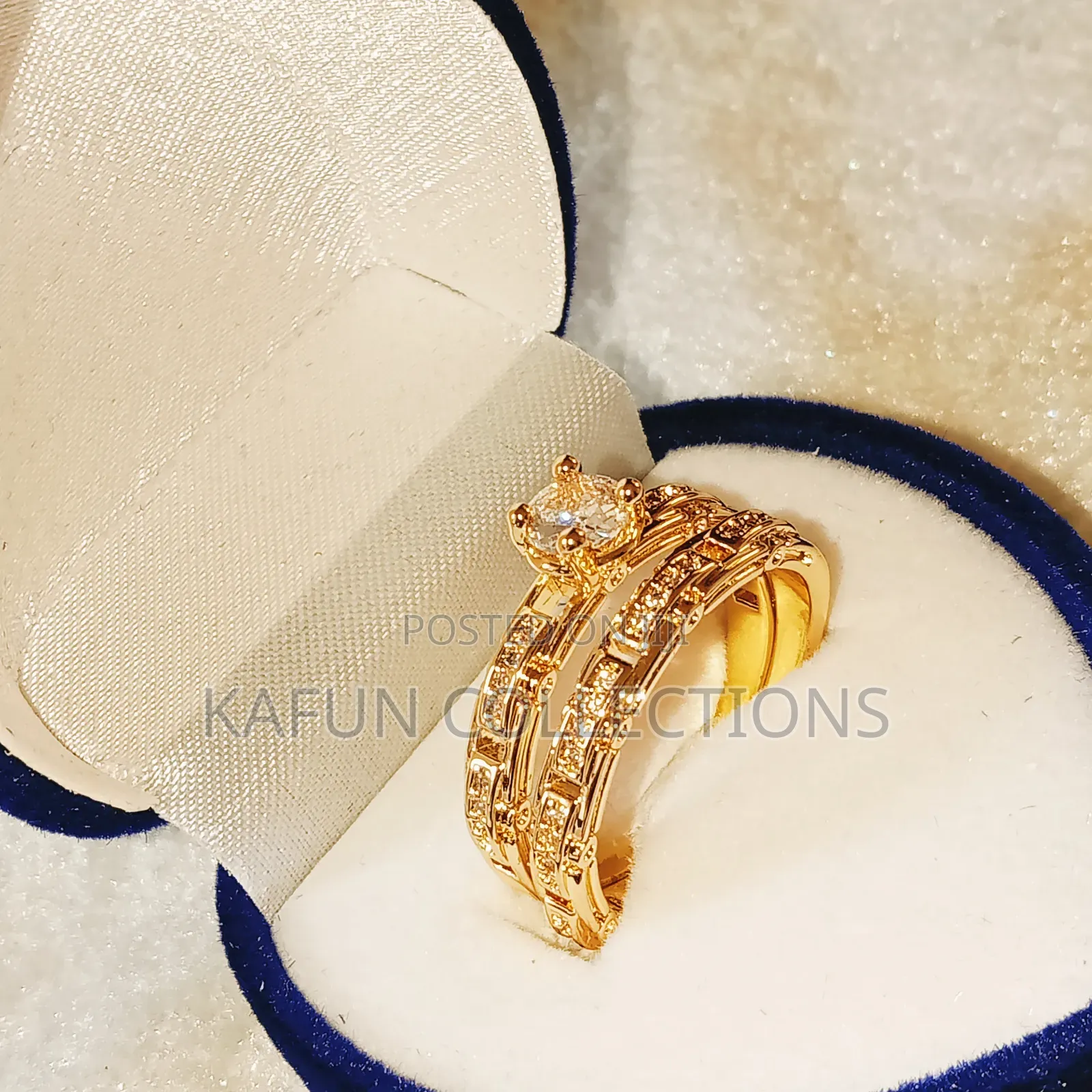 Gold Plated Zirconia Female Wedding Ring