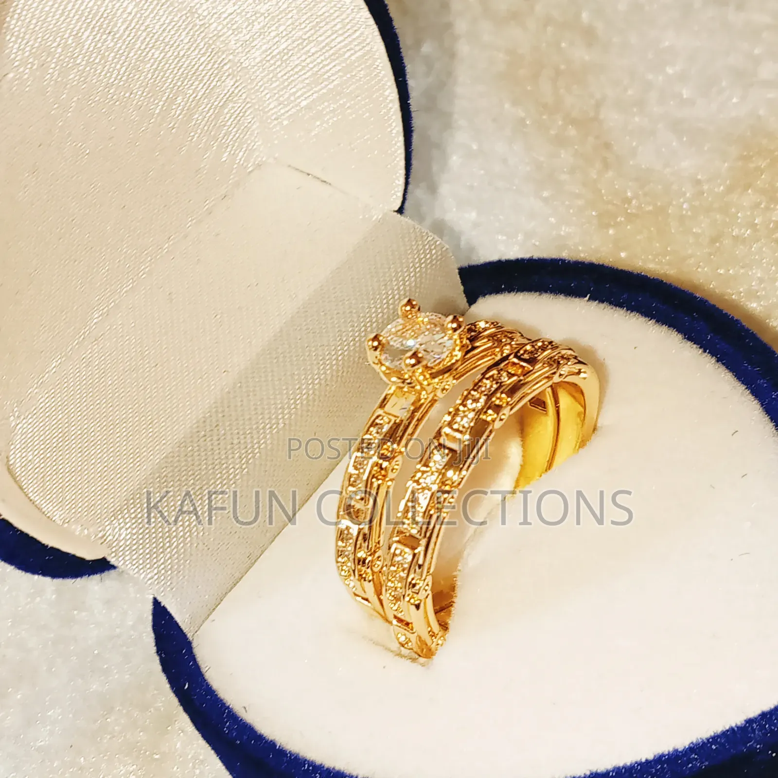 Gold Plated Zirconia Female Wedding Ring