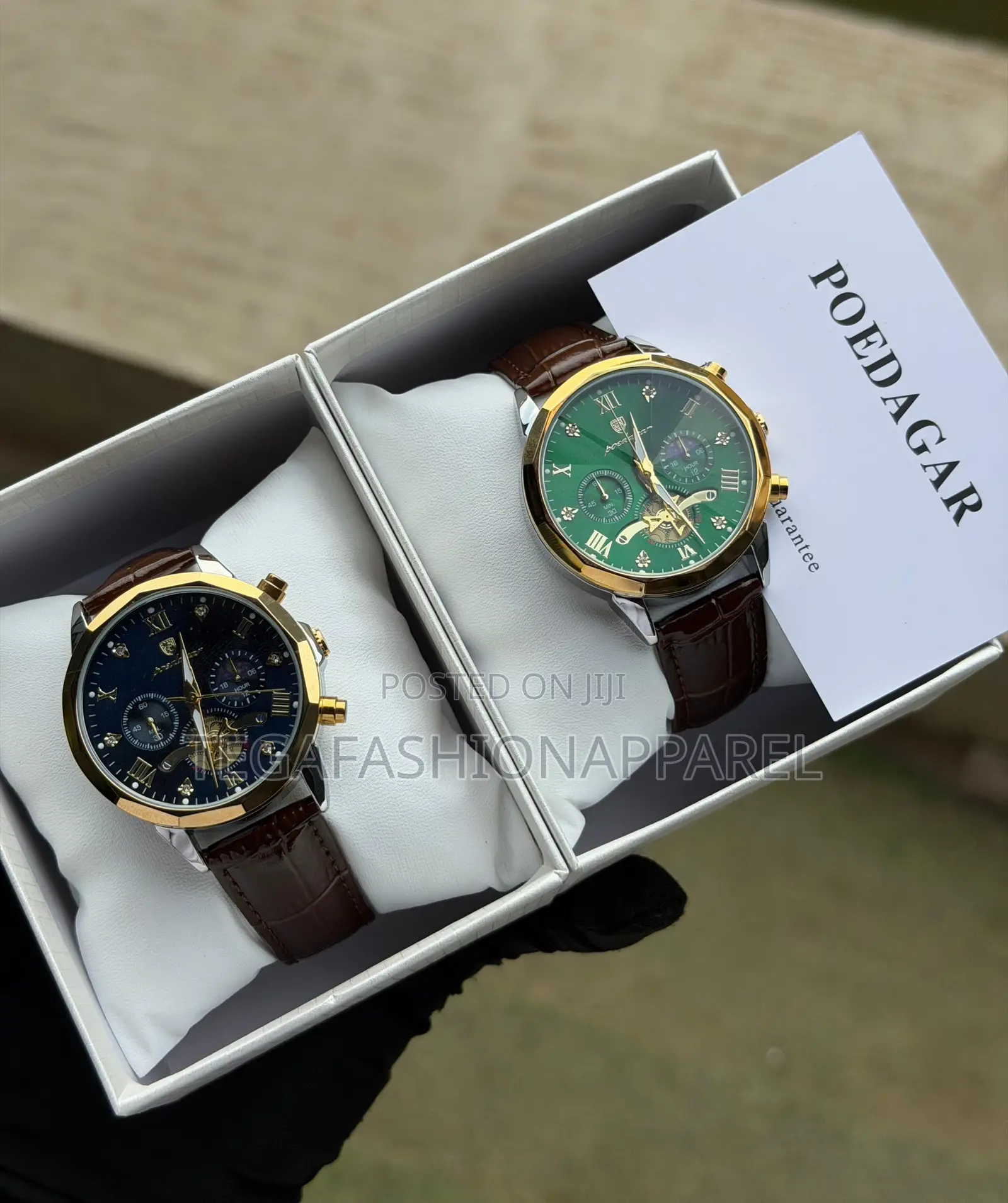 Poedagar Chronographic Leather Wristwatch