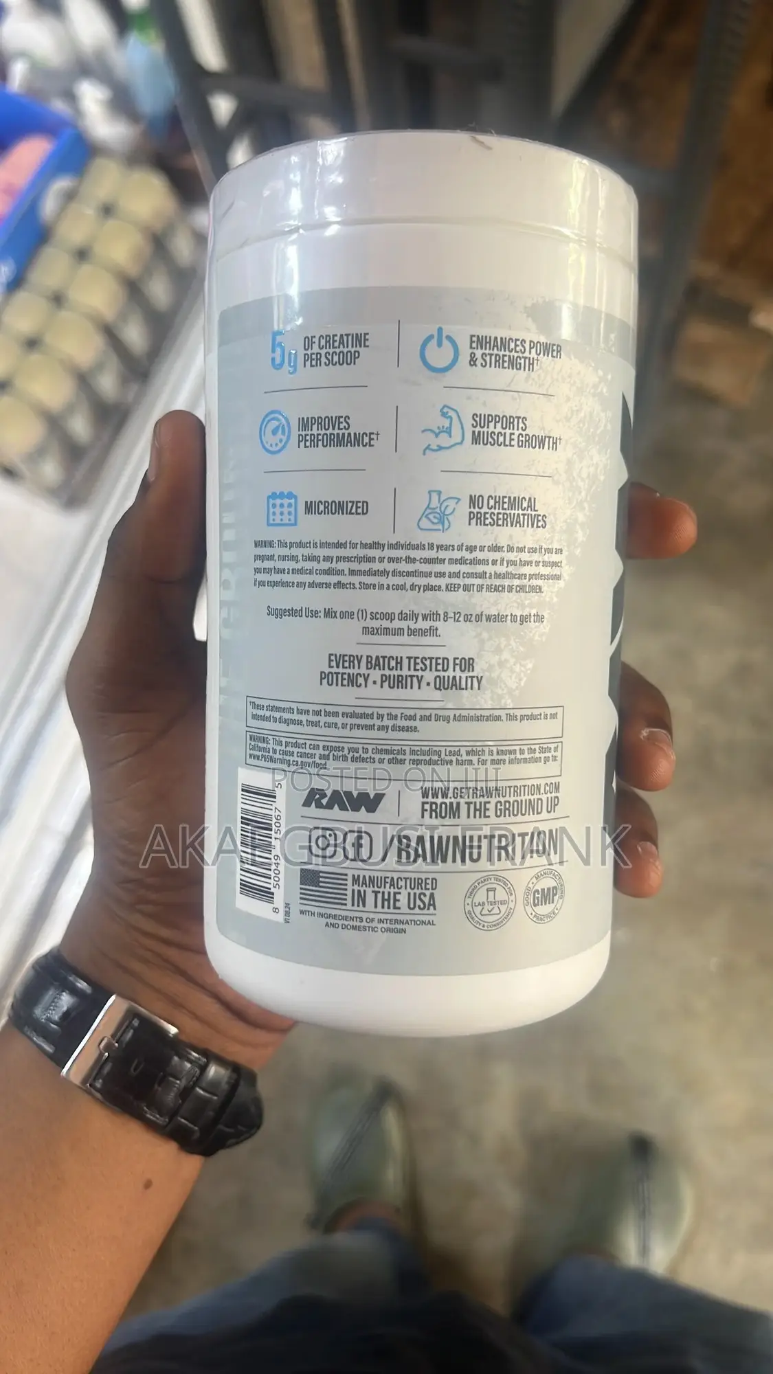 Raw Essentials Creatine Monohydrate