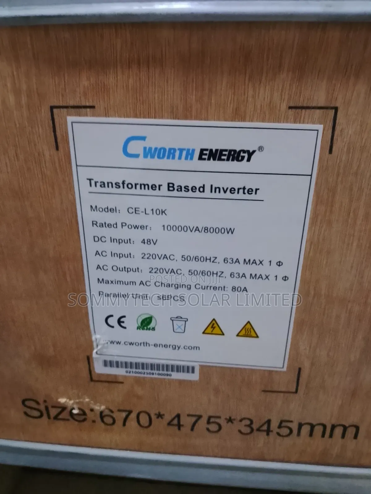 10kva _48v Cworth Hybrid Inverter