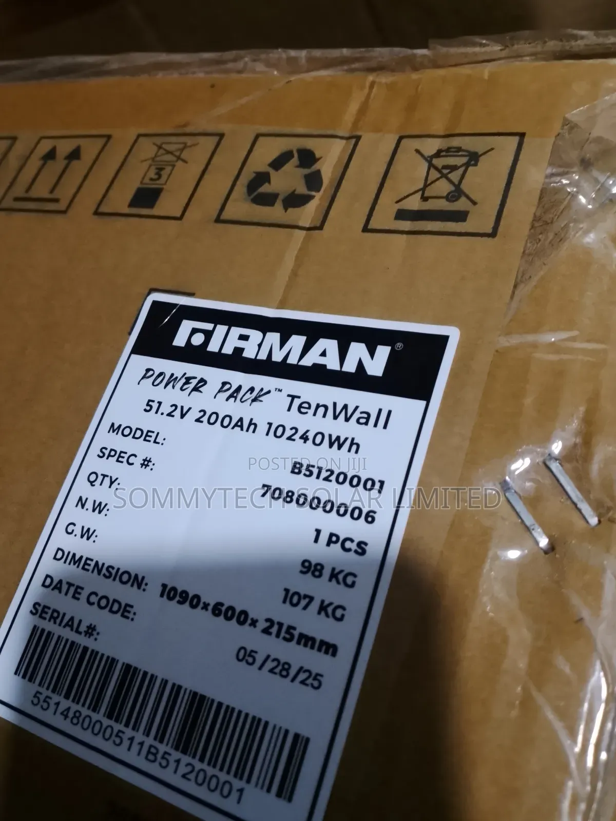 10kwh _48v Firman Luthiun Ion Battery