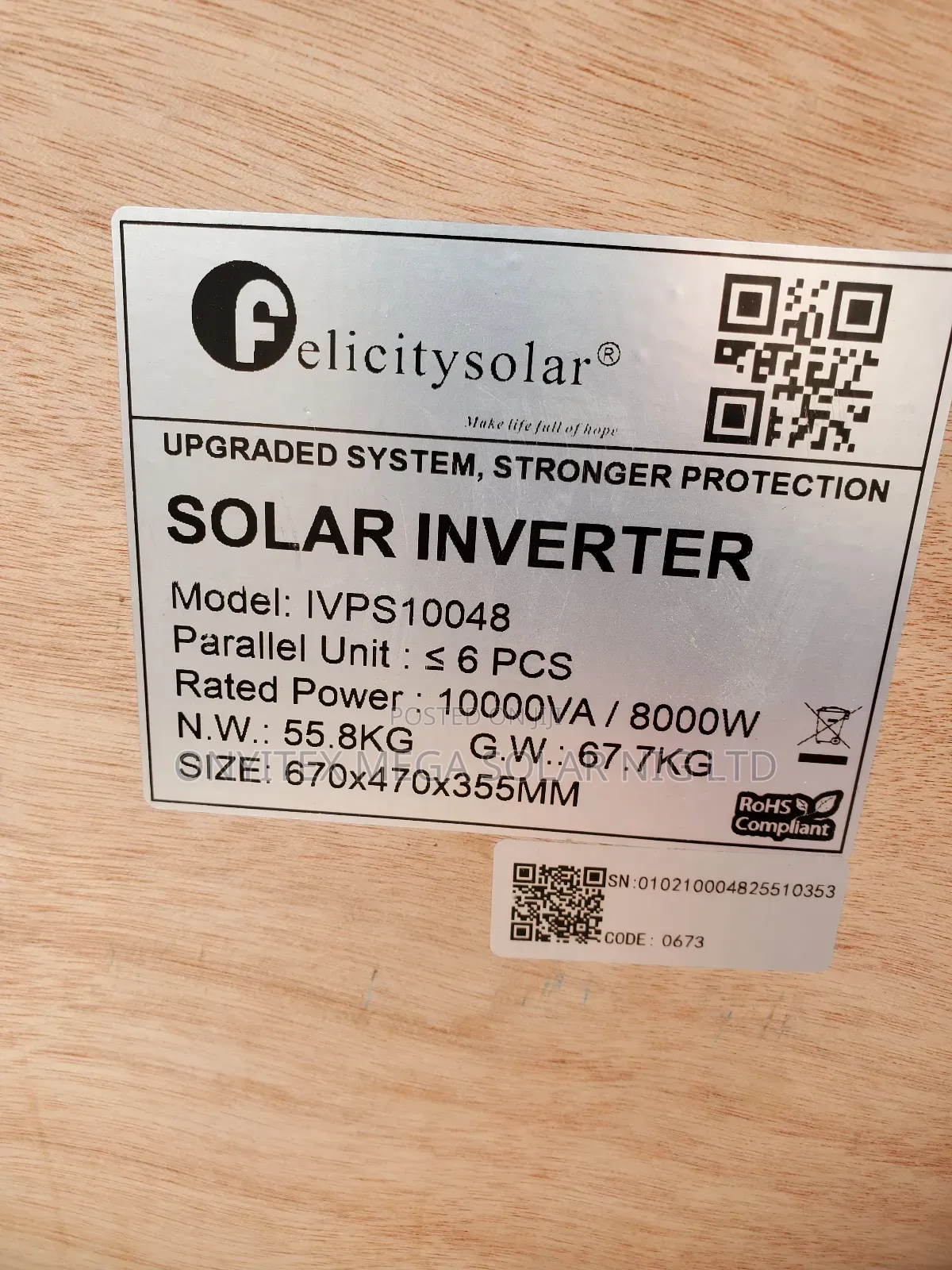 Felicity Solar Inverter 10kva 48v Ivps With Warranty