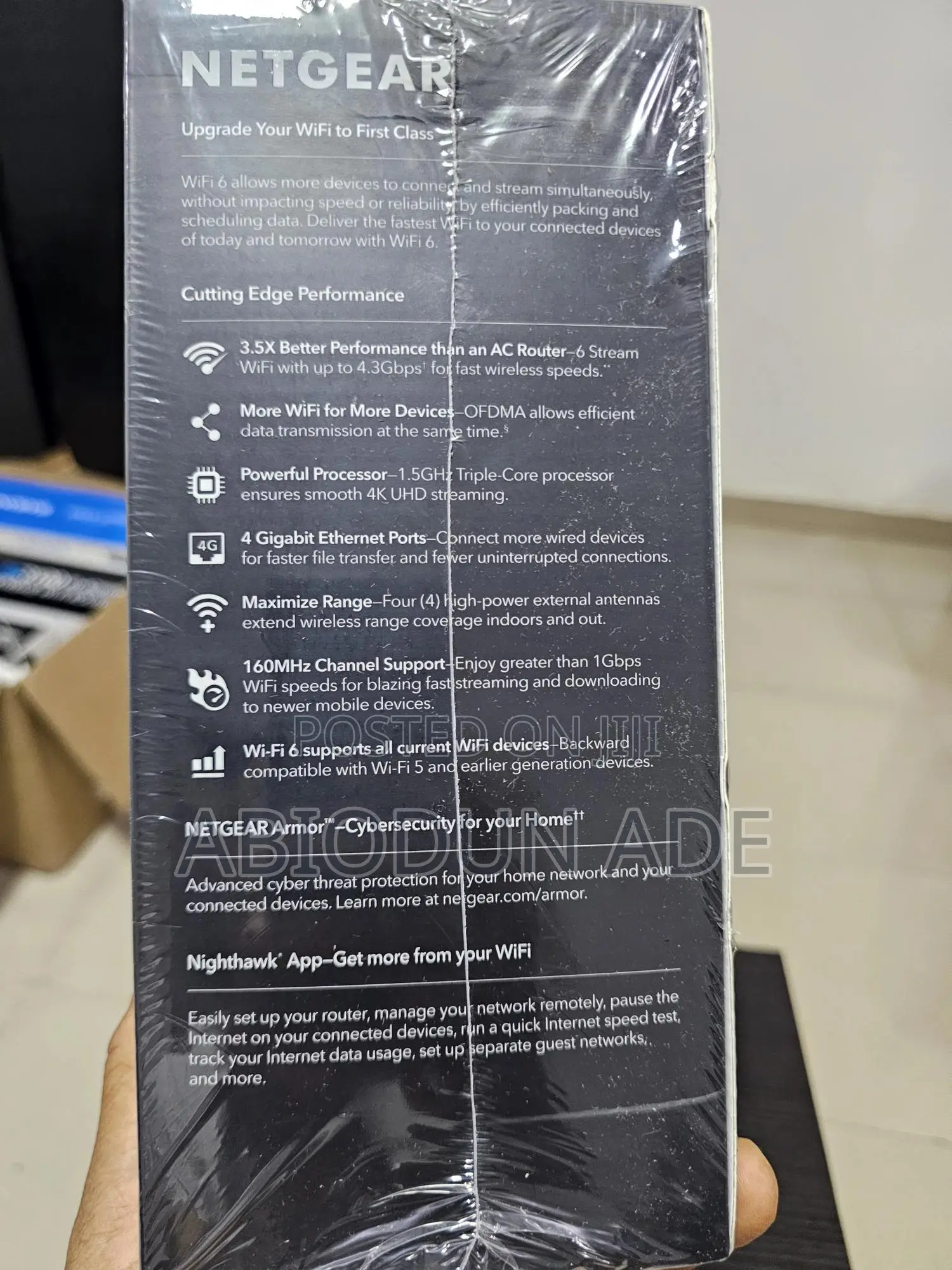 Netgear Nighthawk Ax6 Ax4300 Wifi 6 Router (Rax45)