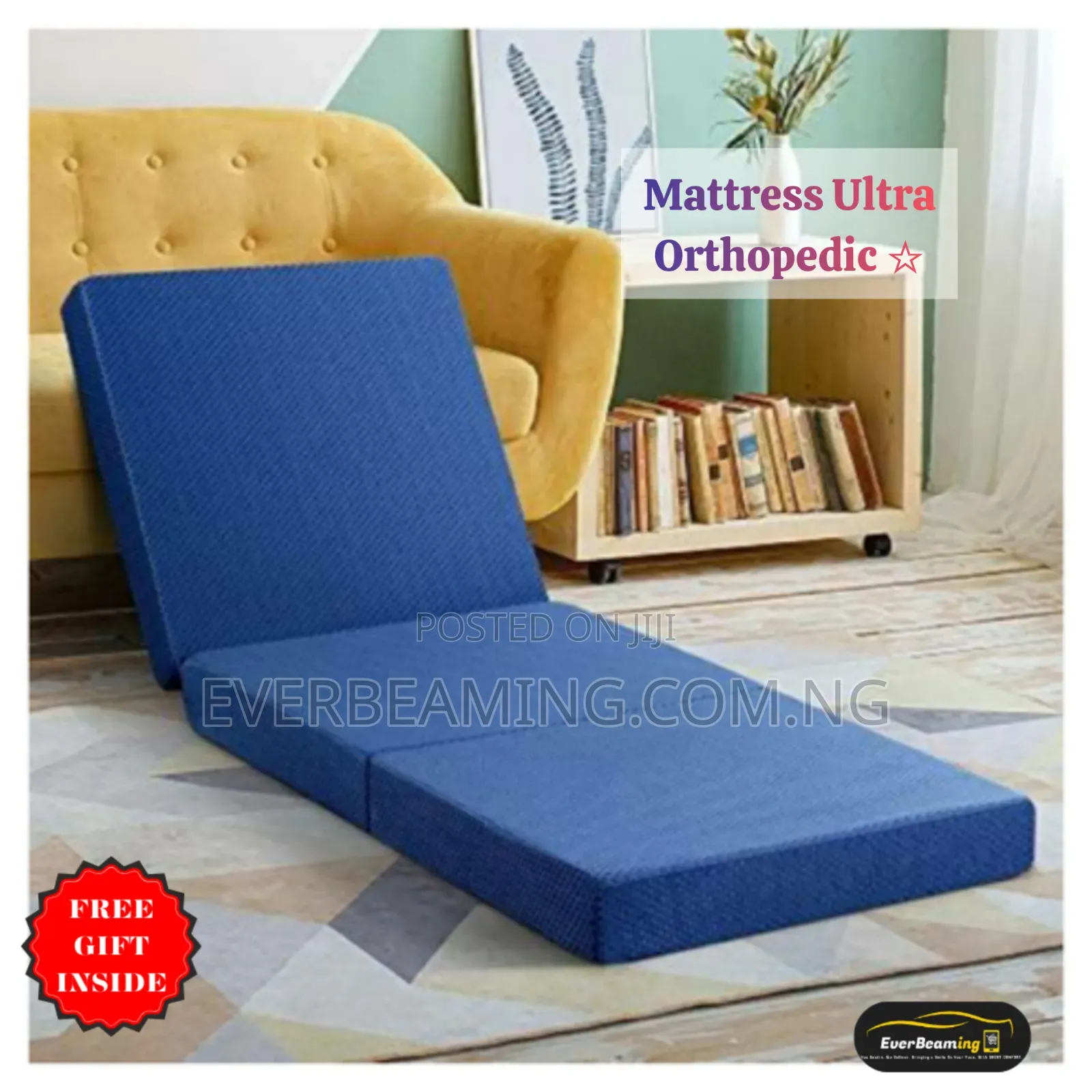 Orthopedic Foldable Mattress _ Blue _ 2.3ft X 6ft Orthopedic Mattress