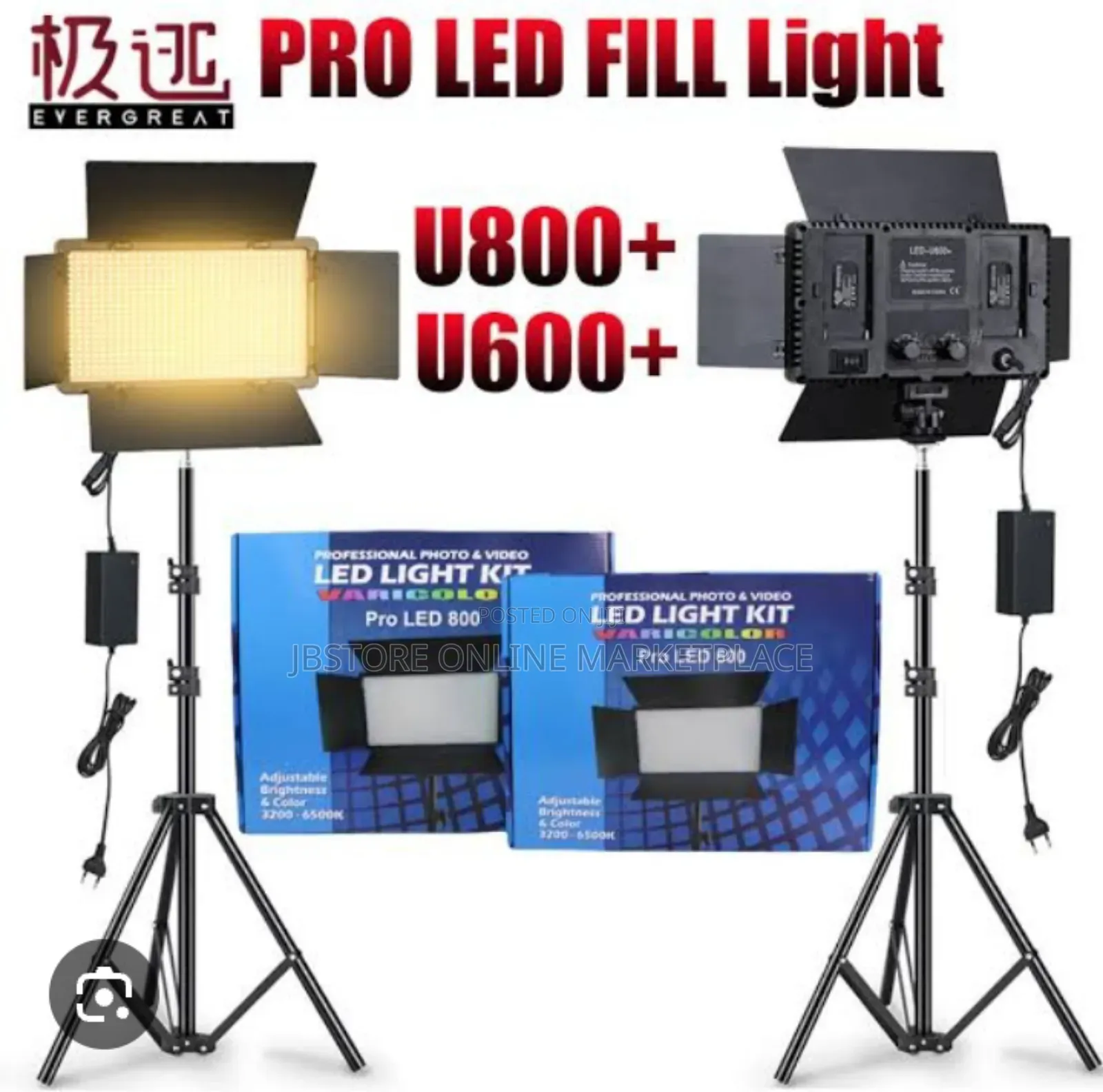 Professional Led Studio Lighting Kits 800 Led Bulb Pro