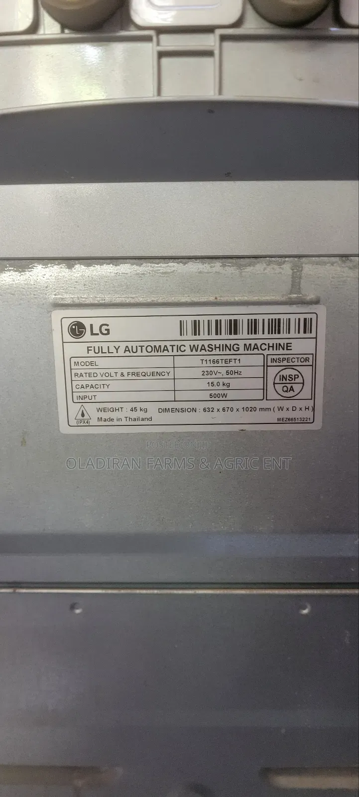 Lg 15kg Top Load Washing Machine – Turbo Drum, Powerful Clean