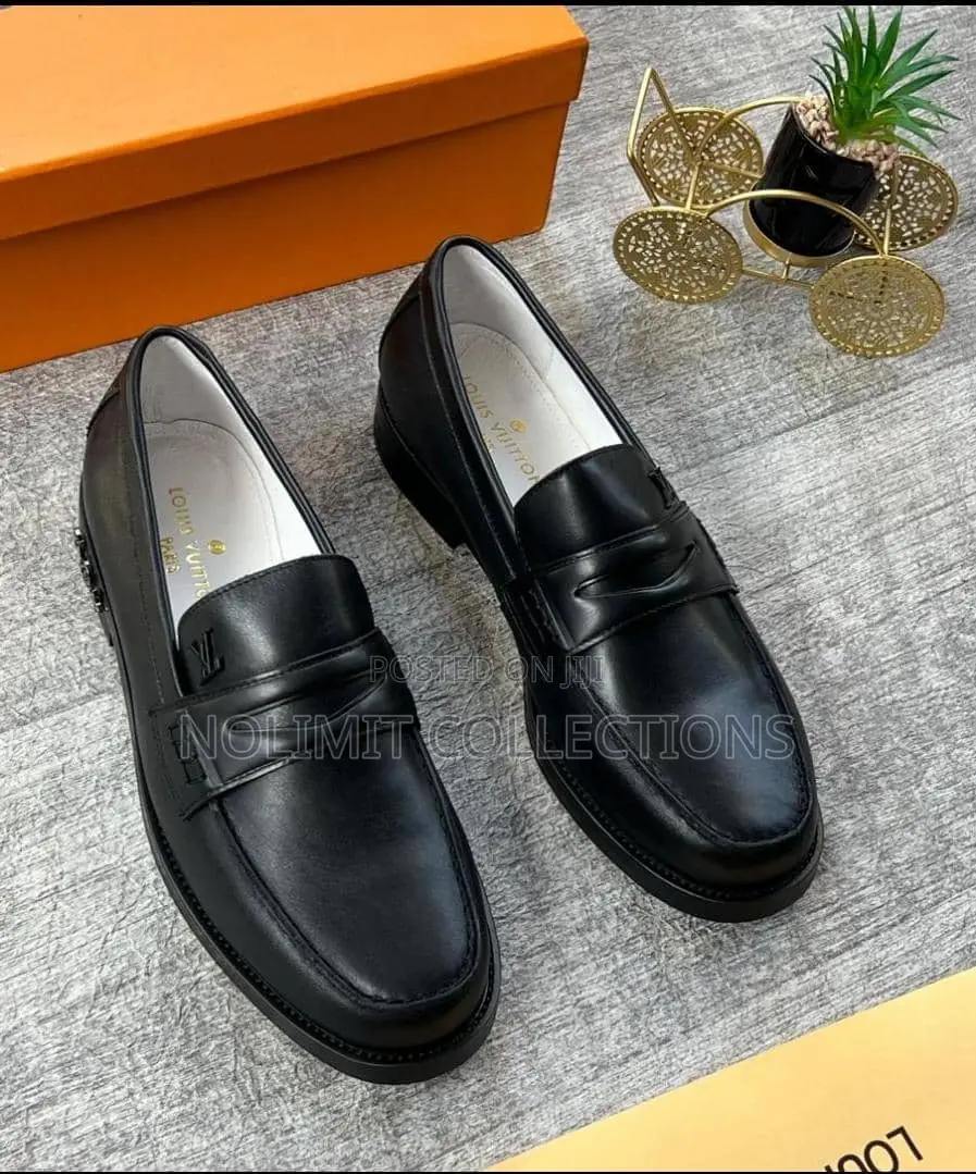 Classic Louis Vuitton Inspired Leather Loafers