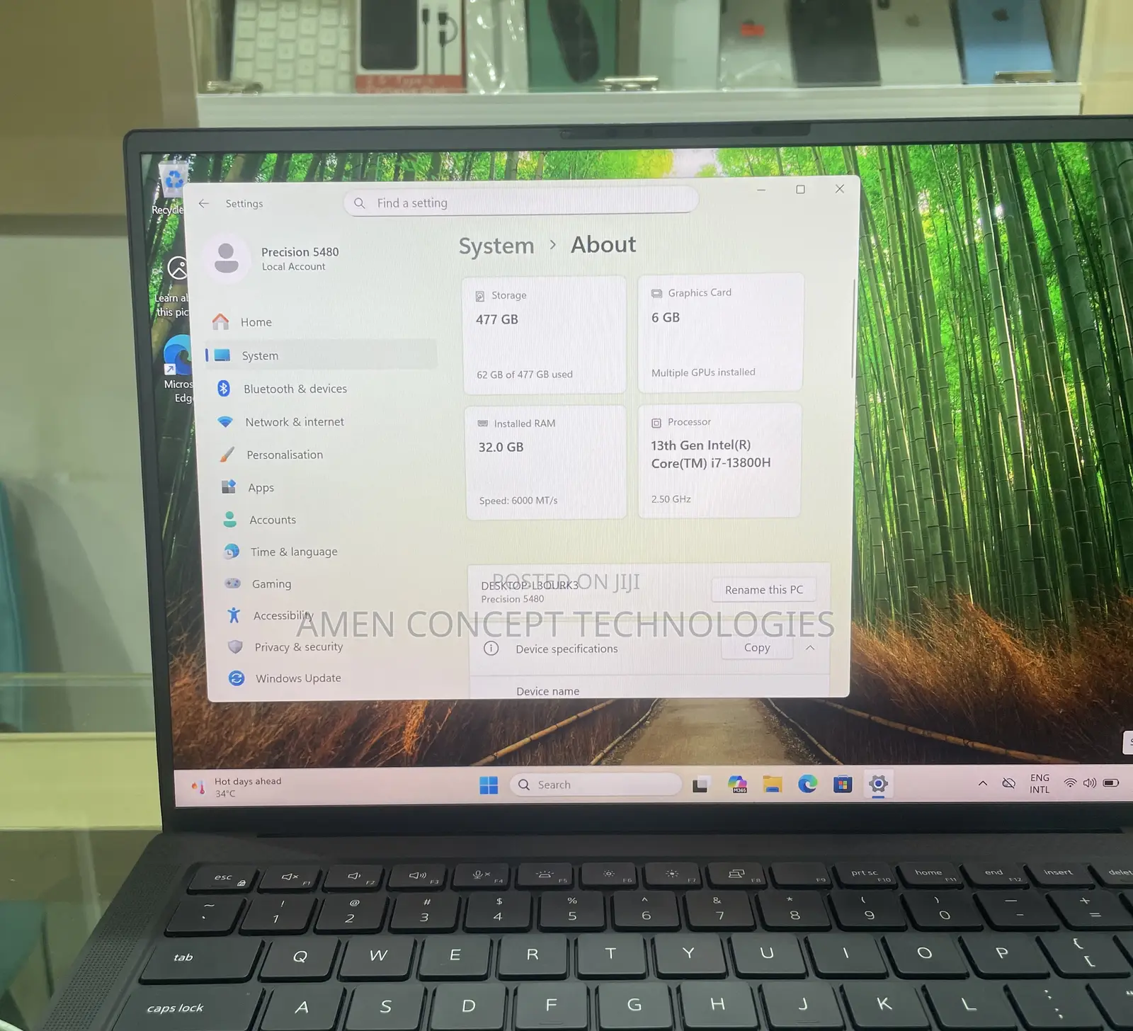 Laptop Dell Precision 5480 32GB Intel Core i7 SSD 512GB