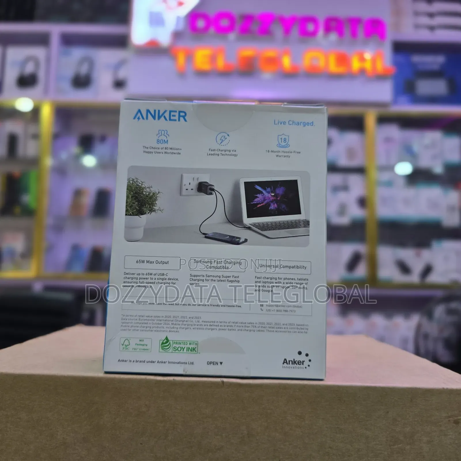 Anker Powerport Iii 3-Port 65w Gan Charger