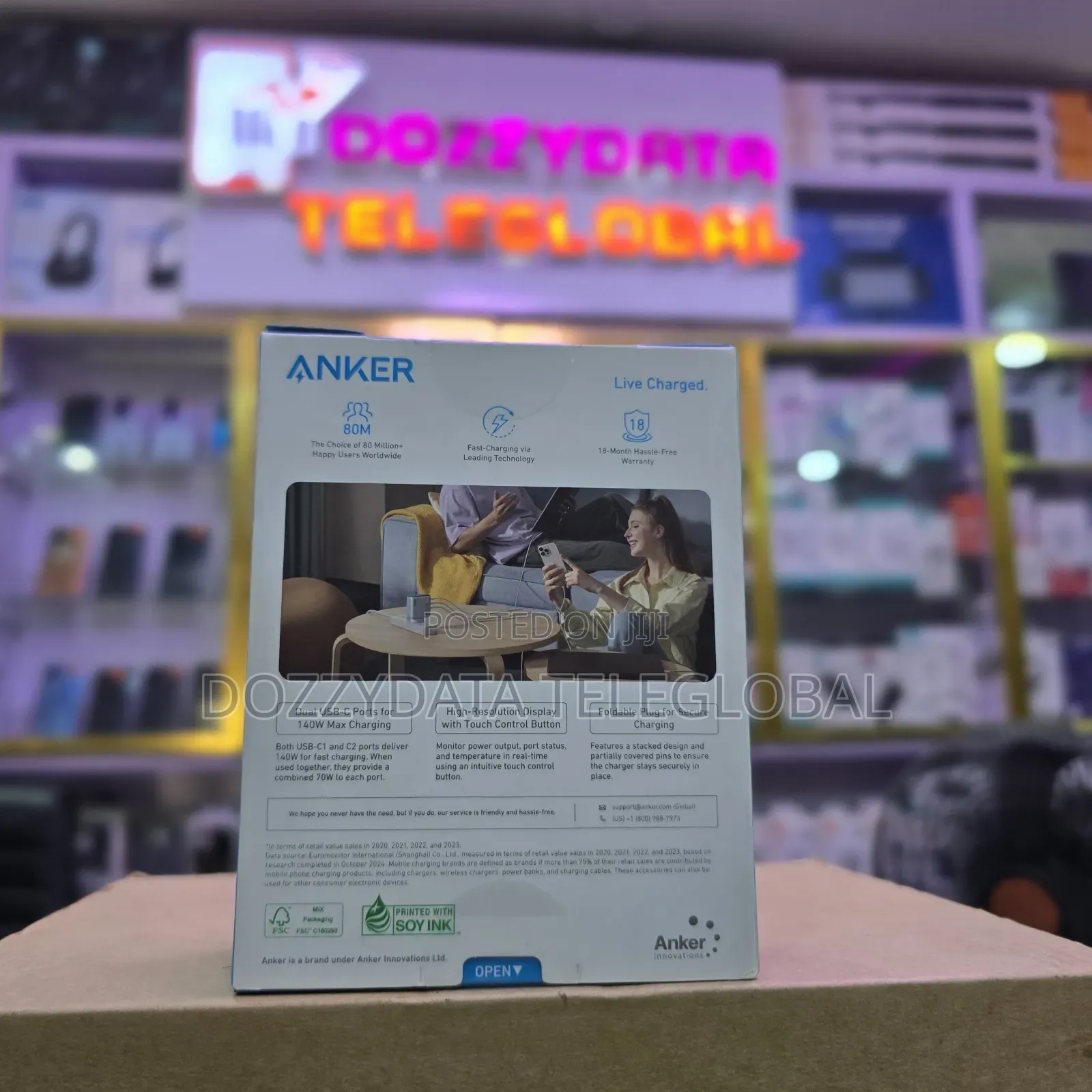 Anker Charger 140w 4-Port Pd 3.1 With Usb-C Cable