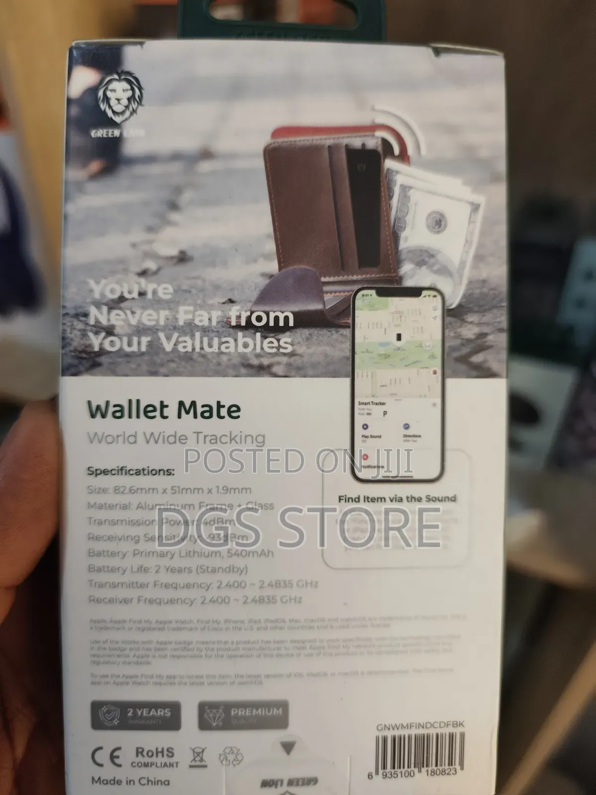 Green Lion Wallet Mate Card Finder Wide Tracking
