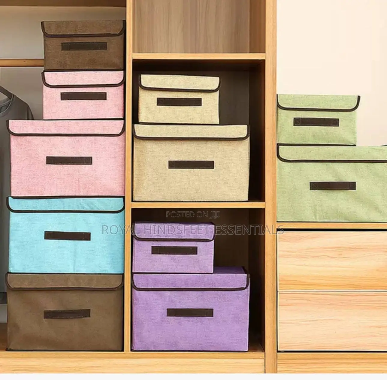 Foldable Dustproof Home Cotton Linen Fabric Storage Box