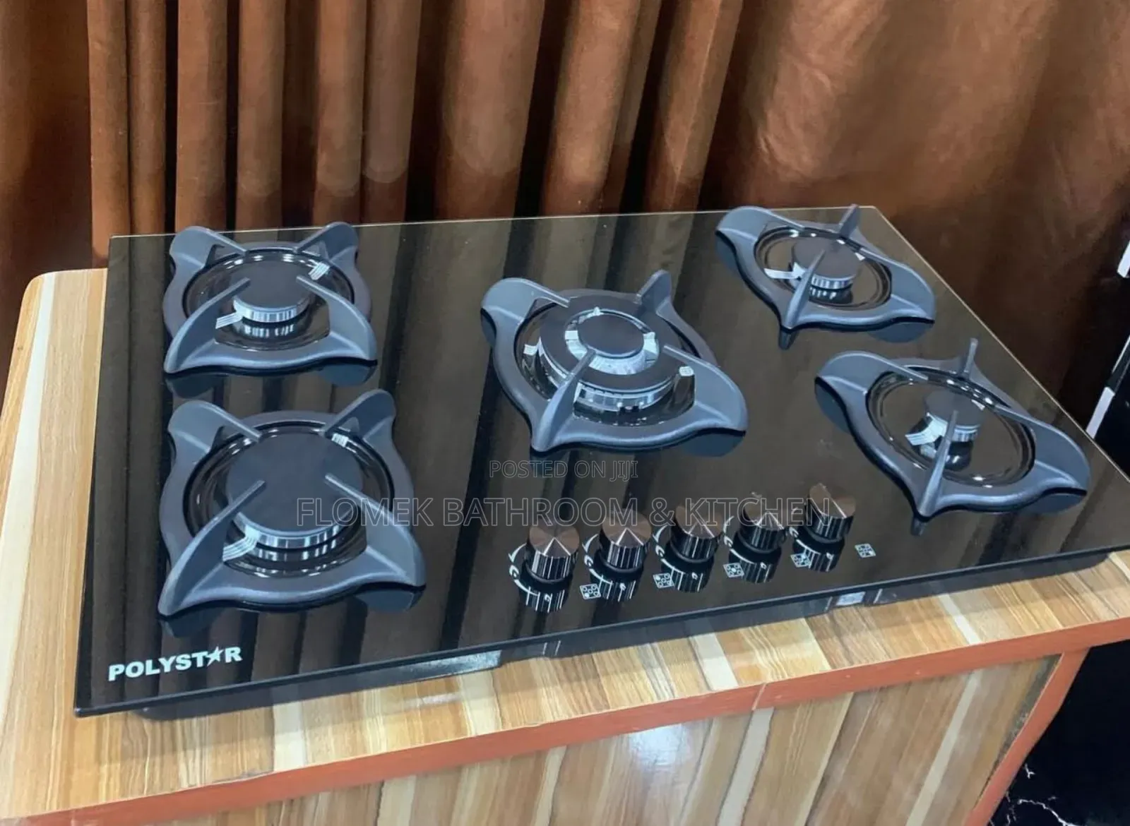 5 Burner Tempered Glass Gas Cooker