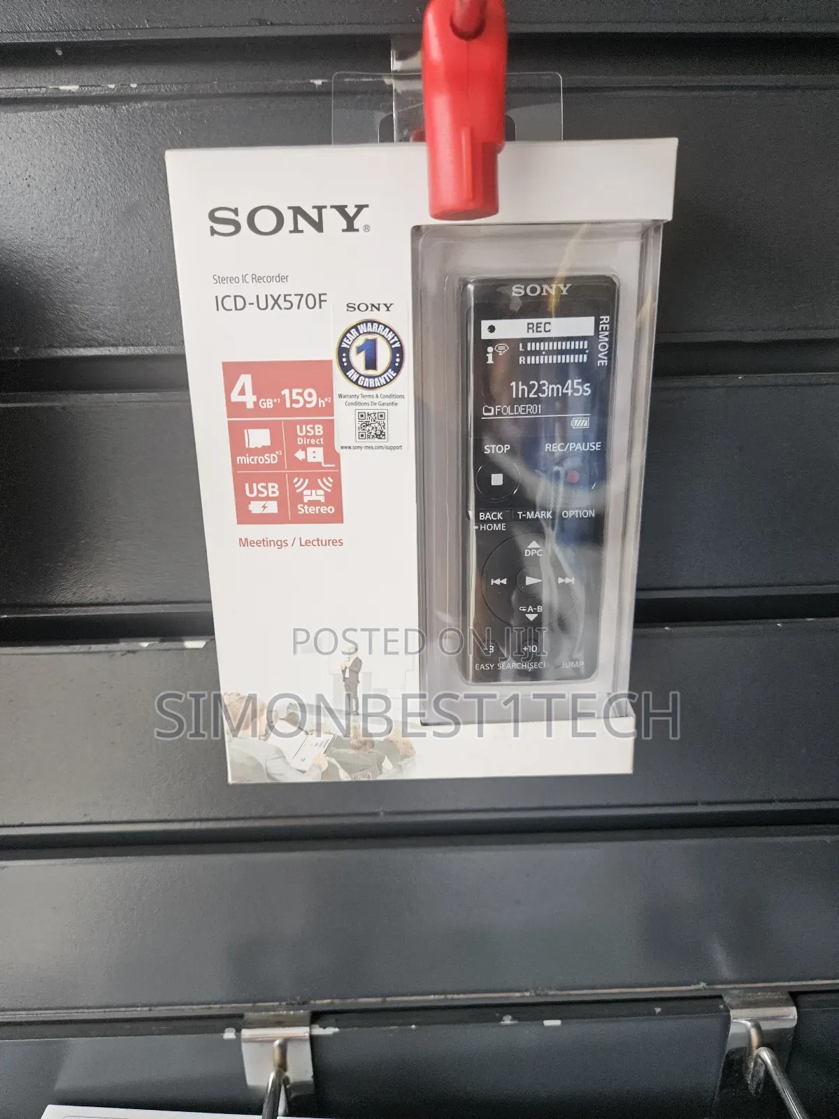Sony Voice Recorder Icd -Ux570f