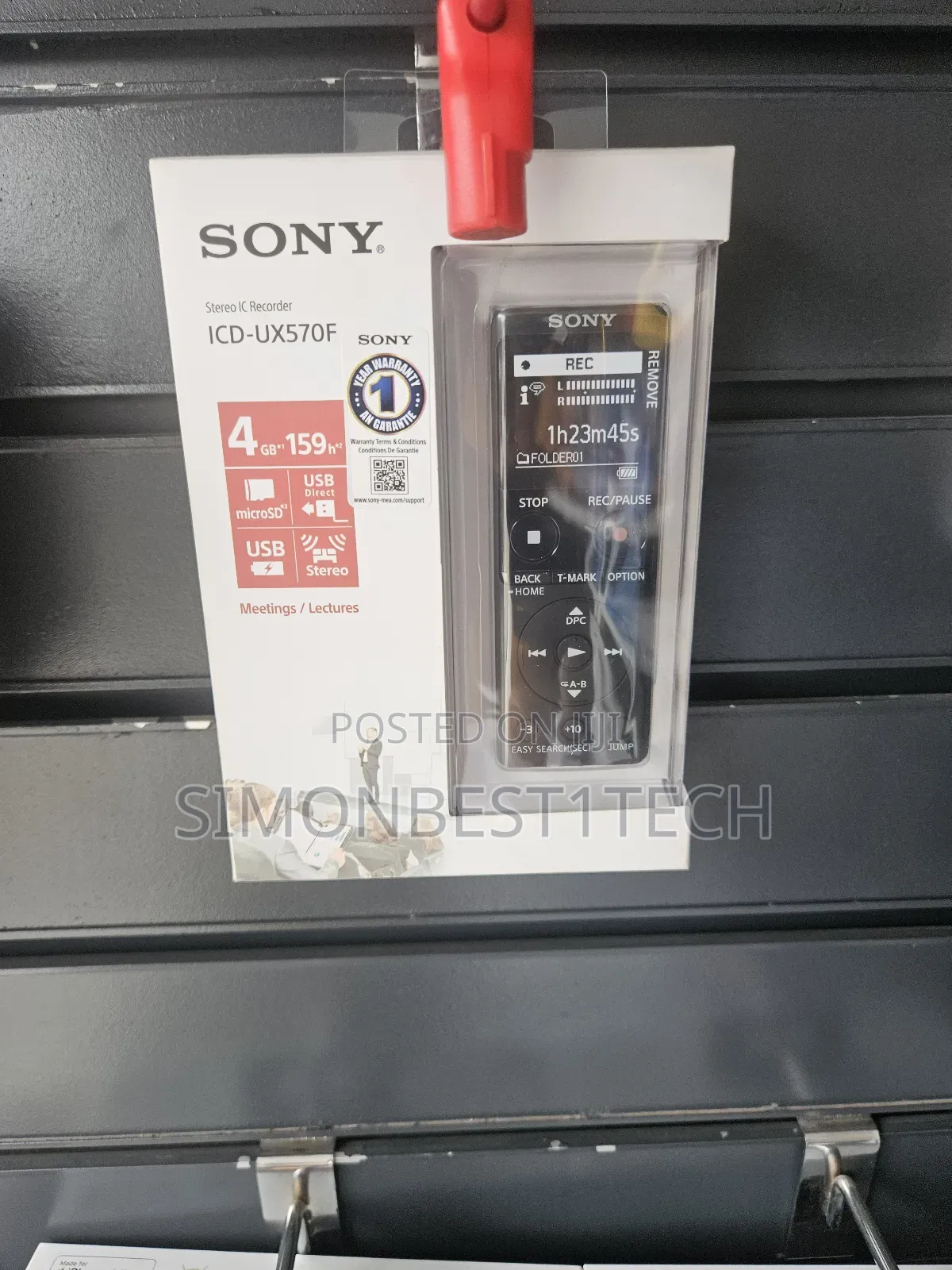 Sony Voice Recorder Icd -Ux570f