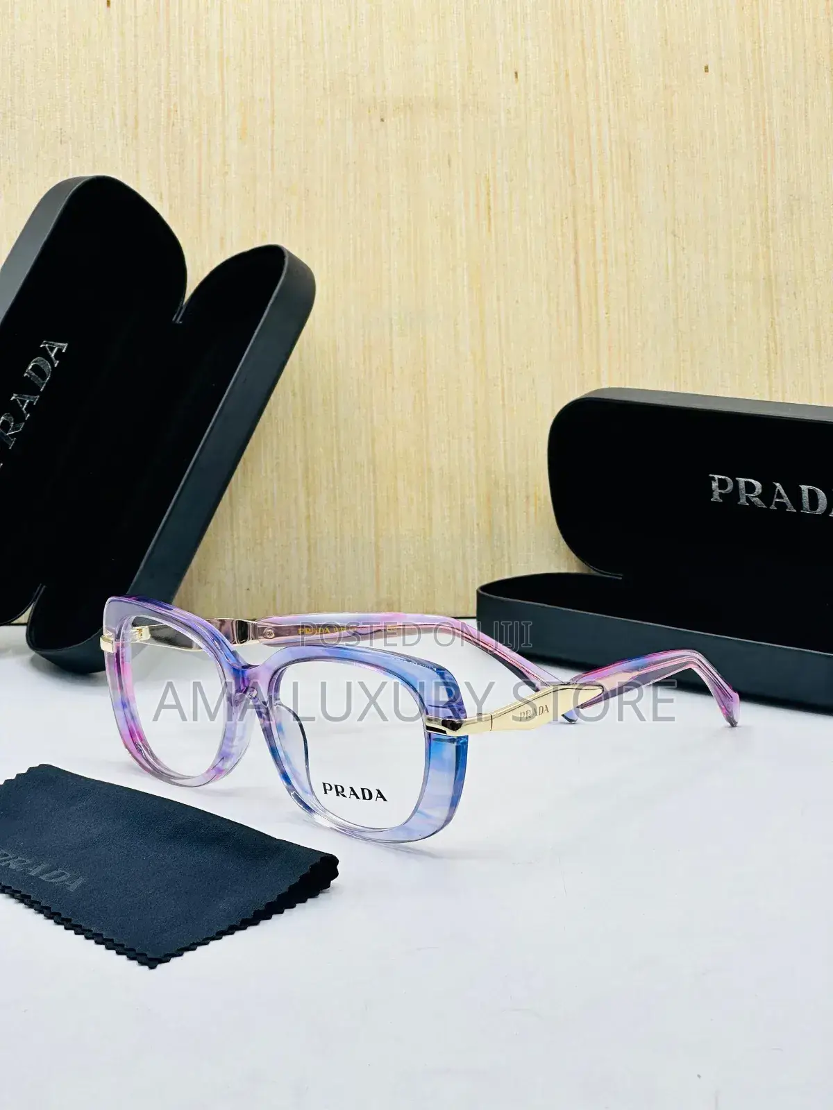 Prada Luxury Transparent Woo Glasses