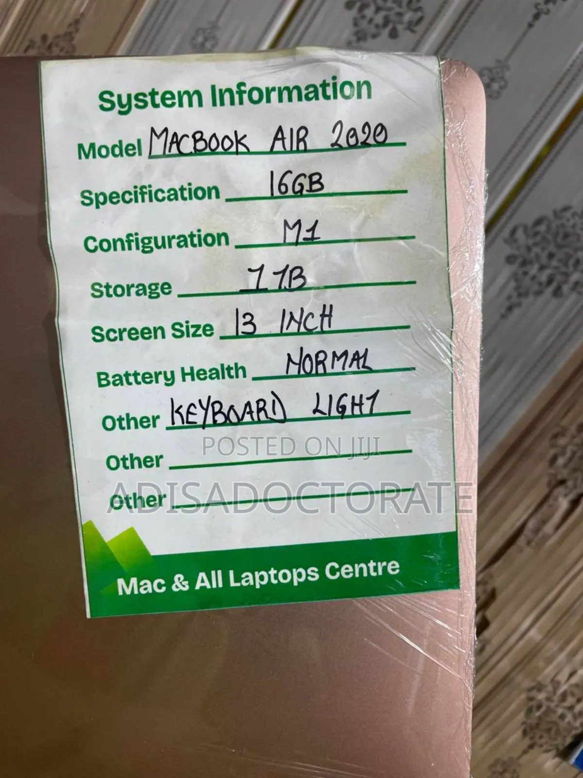 Laptop Apple MacBook Air 2020 M1 16GB Apple M1 SSD 1T