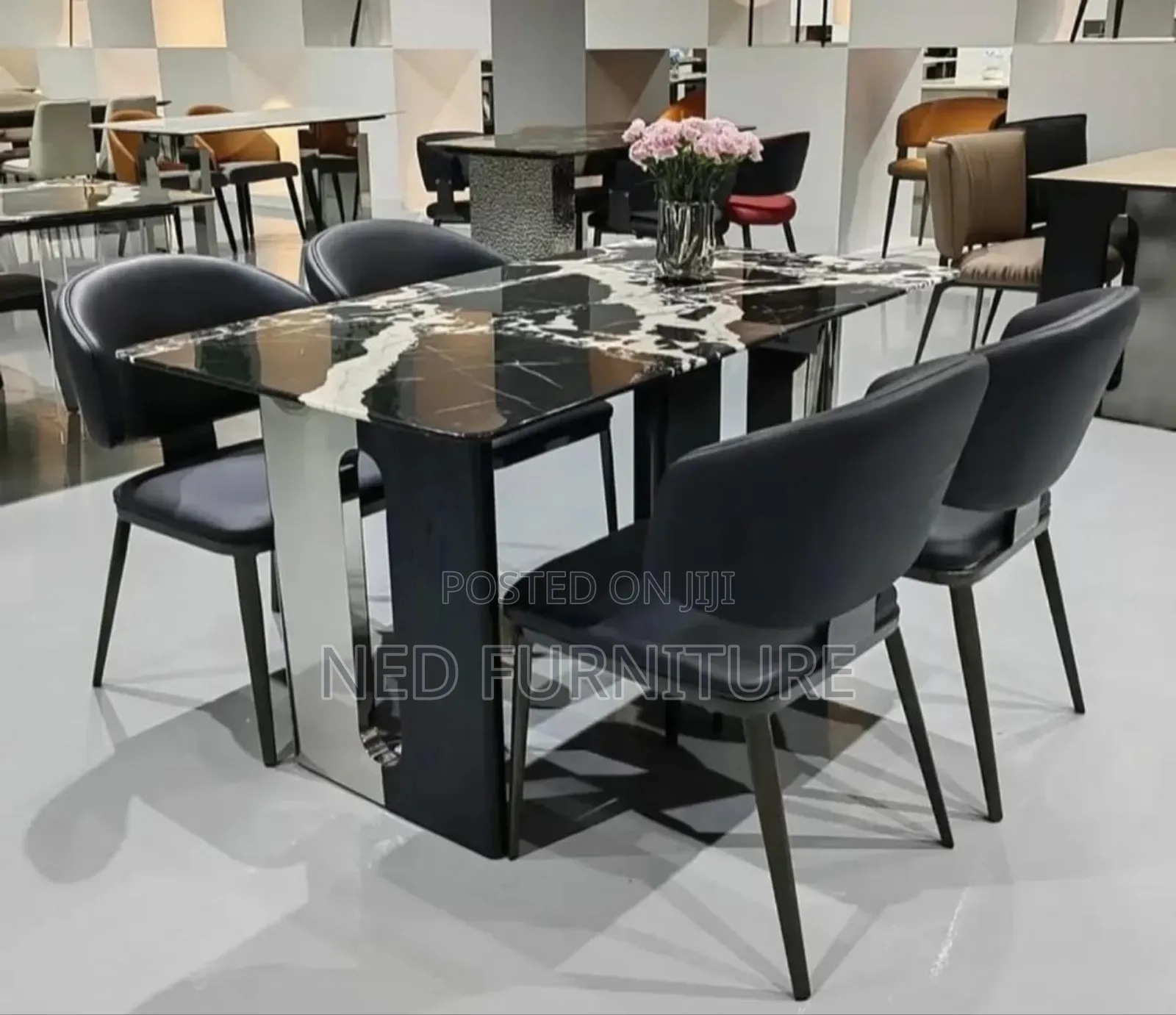 Quality Marble Dining By 6 Chiars