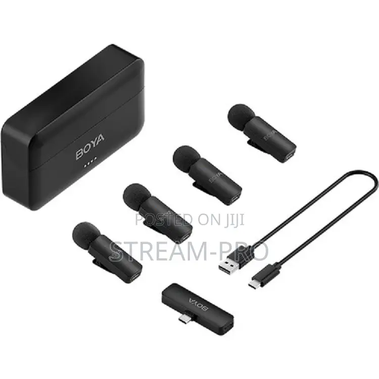 Boya By-v4u Ultracompact 4person Wirelessmicrophone System With Usb-c