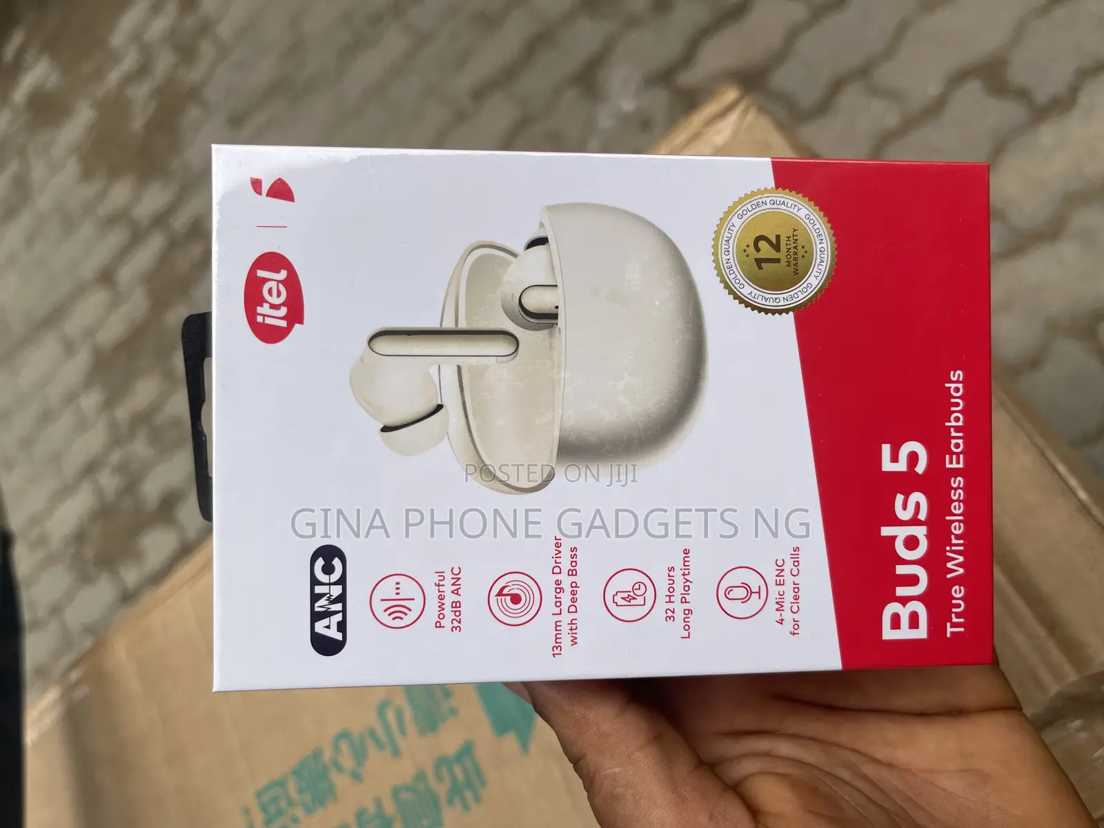 Itel Buds 5 Active Noise Cancellation Wireless Earbuds.