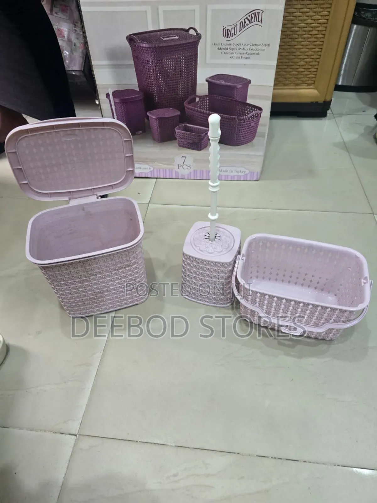 7pcs Purple Woven Bathroom Set (Rio Turkish Quality)