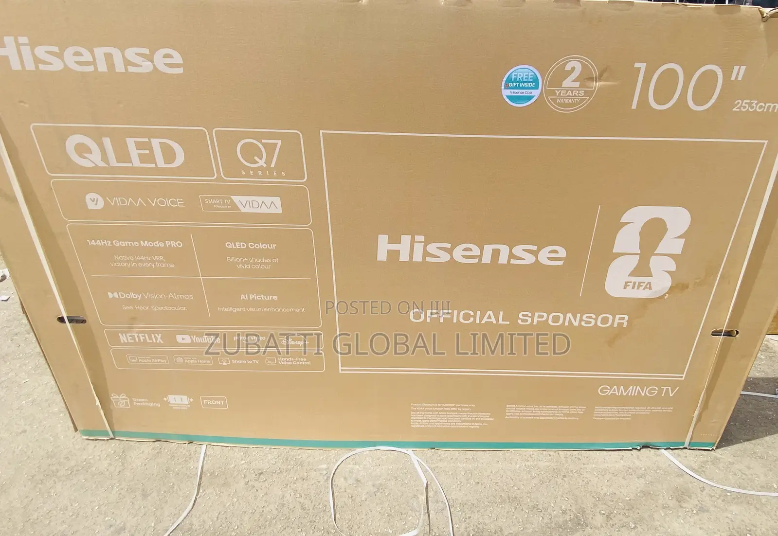 Hisense 100inches Q7 Qled Smart Tv