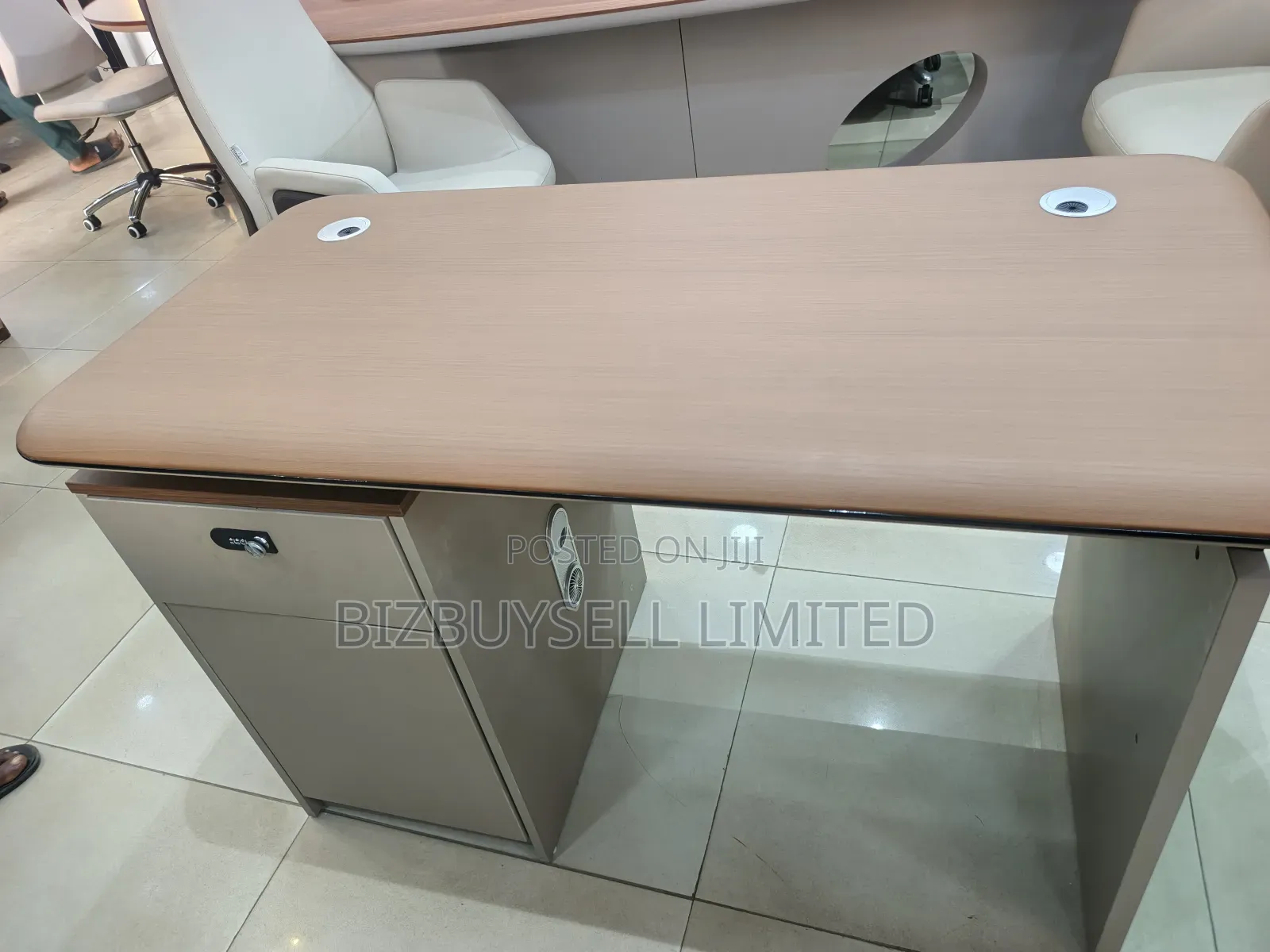 Turkish Office and Home Reading Curved Table With Drawers.