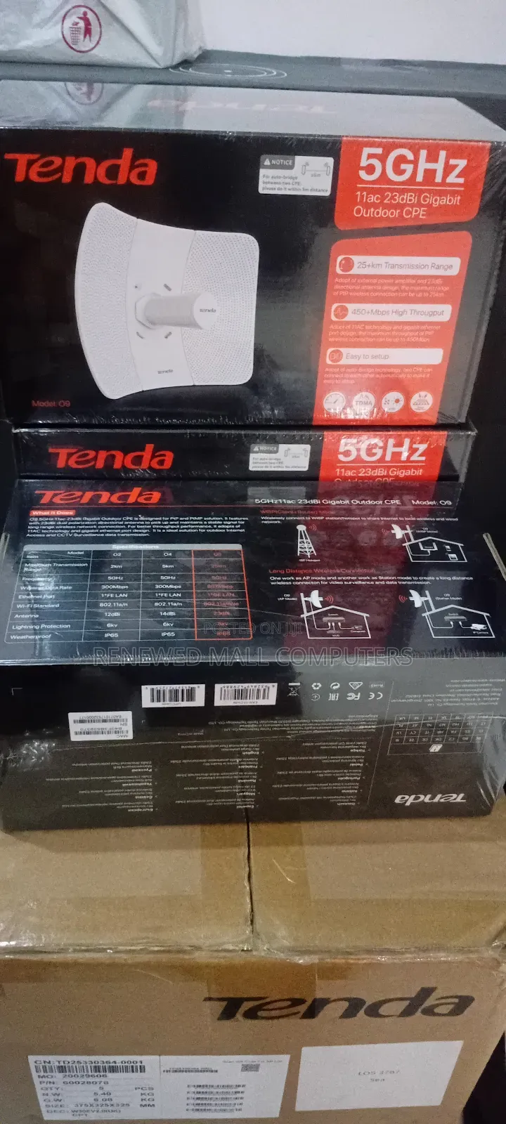 Tenda 5ghz 11ac 23dbi Gigabit Outdoor Cpe