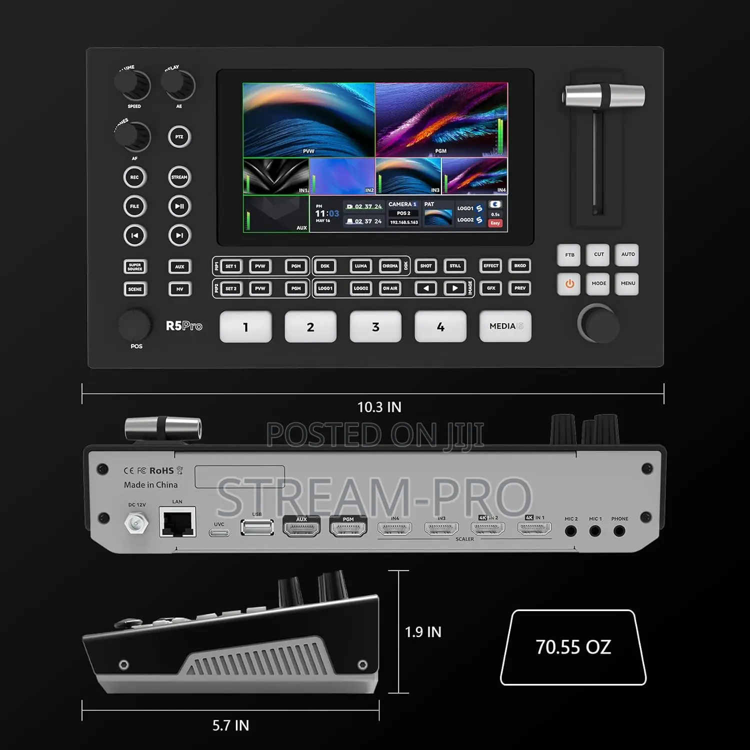 Sprolink Neolive R5 Pro Sdi-Hdmi Usb Live Streaming Video Switcher