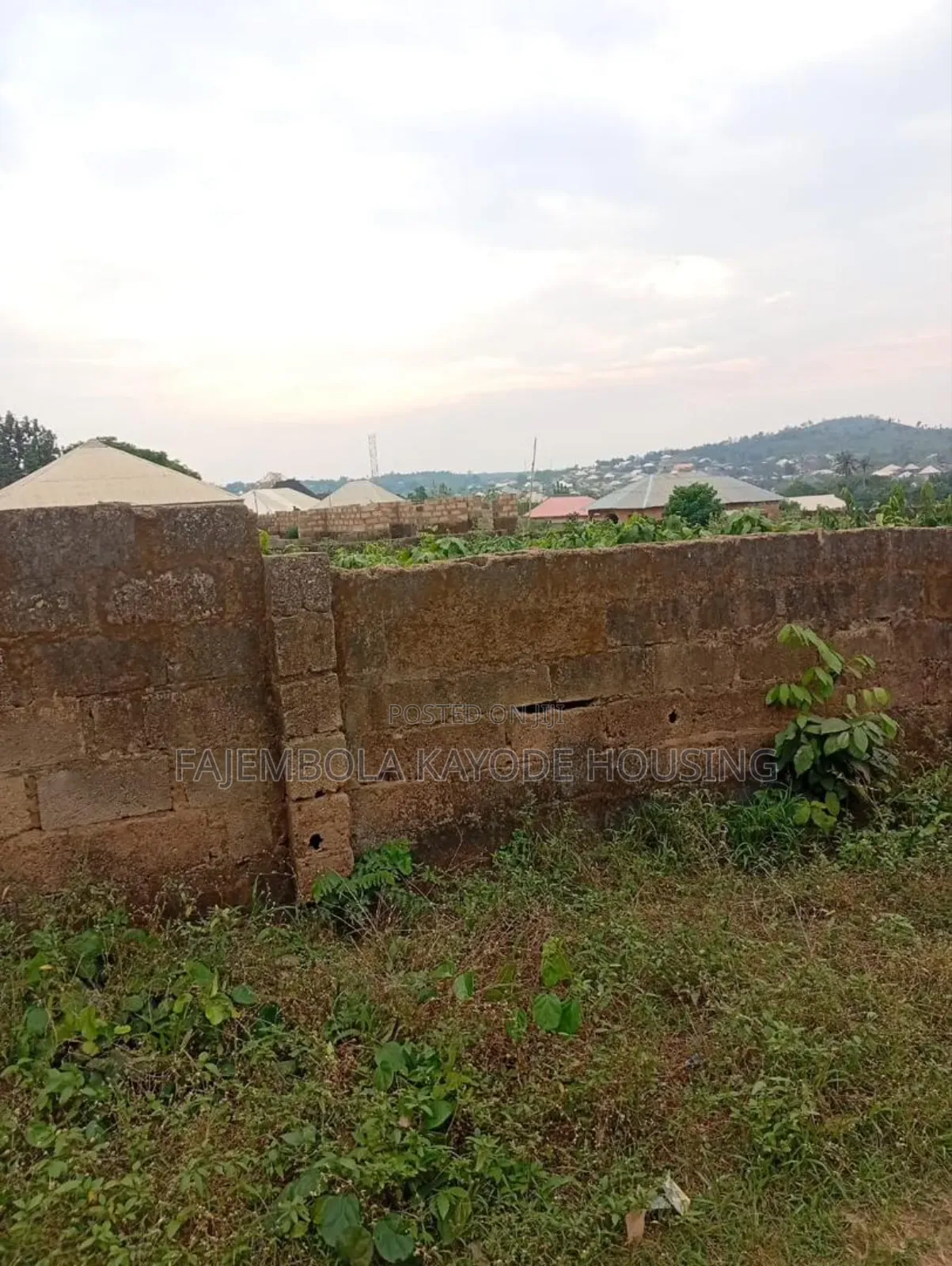 A Standard Plot of Land With Dwarf Fence