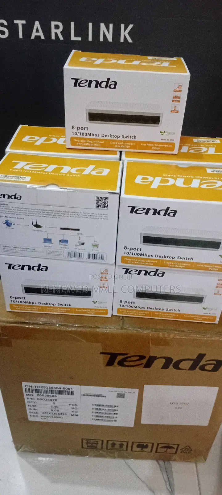 Tenda 8 Port 10/300mbps Desktop Switch