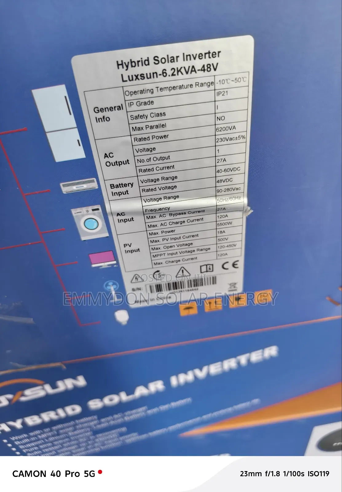 Luxsun Inverter 6.2kva 48v Hybrid