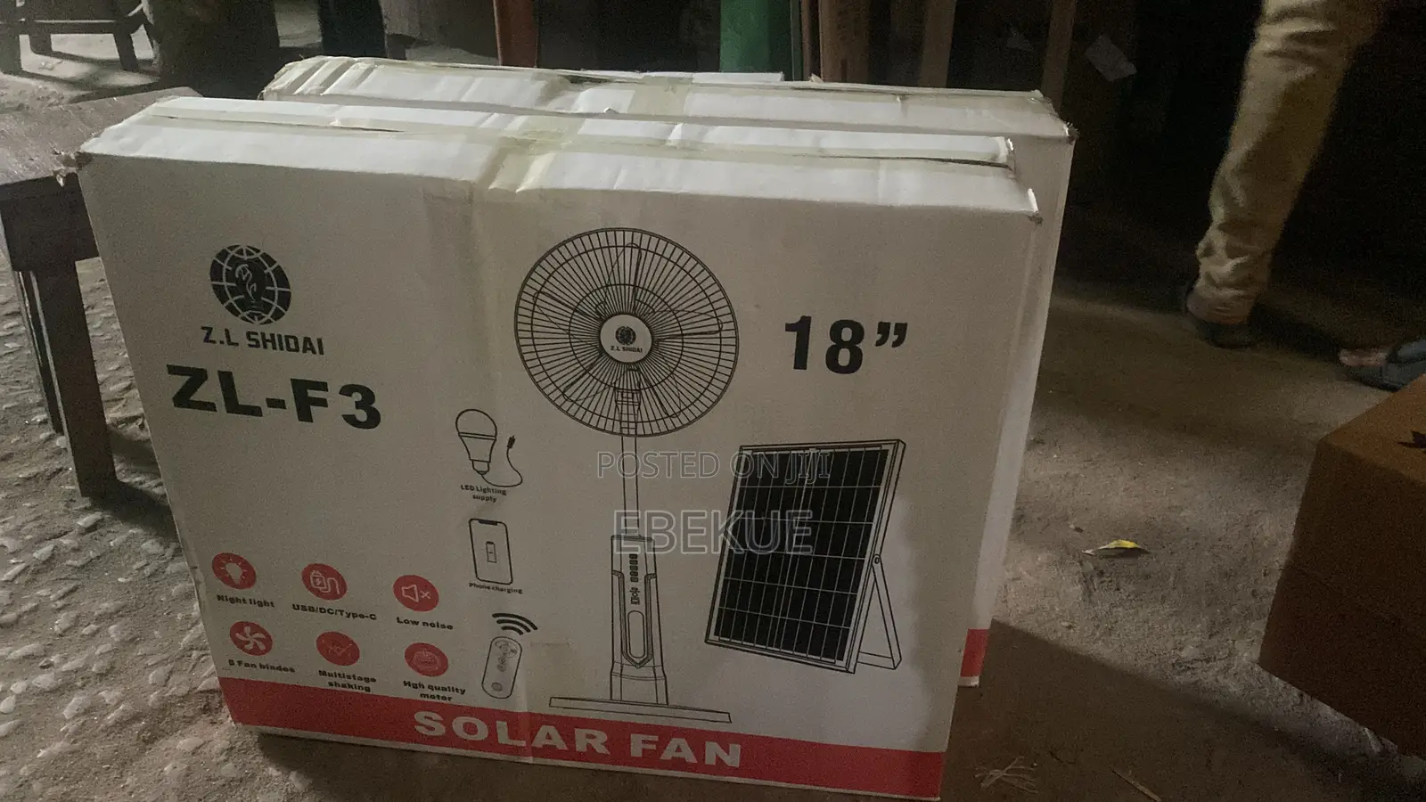 Solar Rechargeable Fan