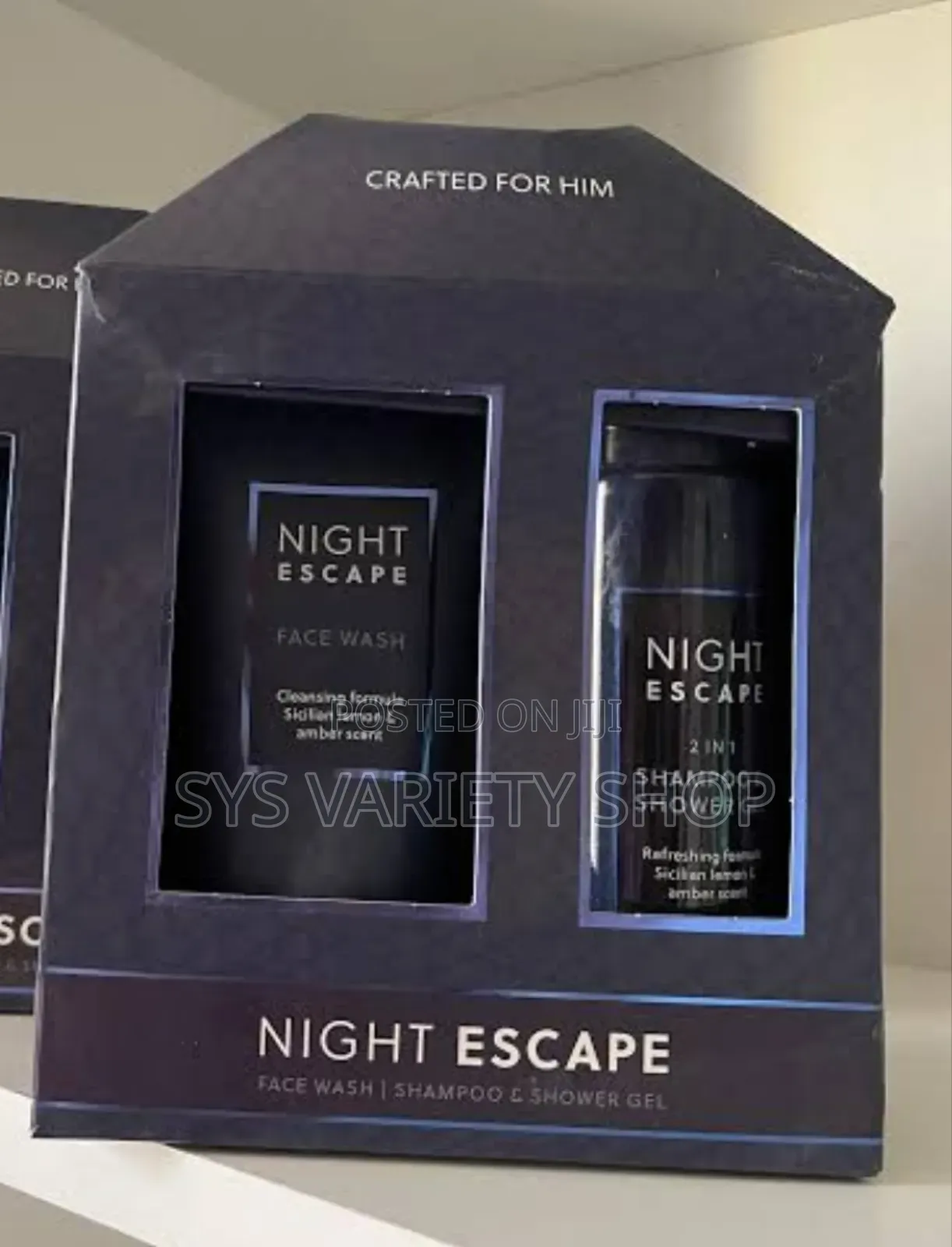 Night Escape: Set of Face Wash, Shampoo Showel Gel