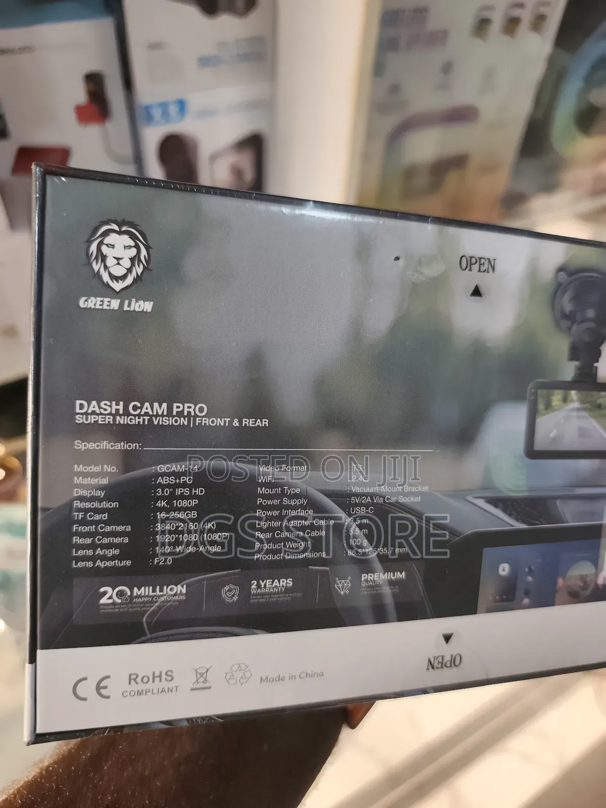 Original Green Lion Cam Pro Front Rear Camera