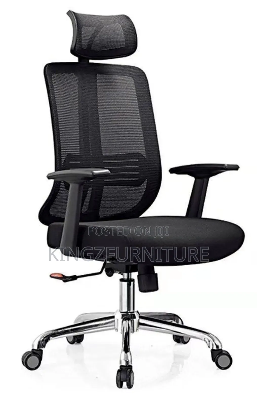 Executive Office Chair Features Adjustable Lumbar Support,
