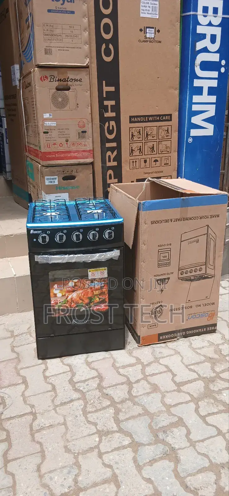 Boscon 50by50/4 Gas Burner Standing Cooker With Oven.