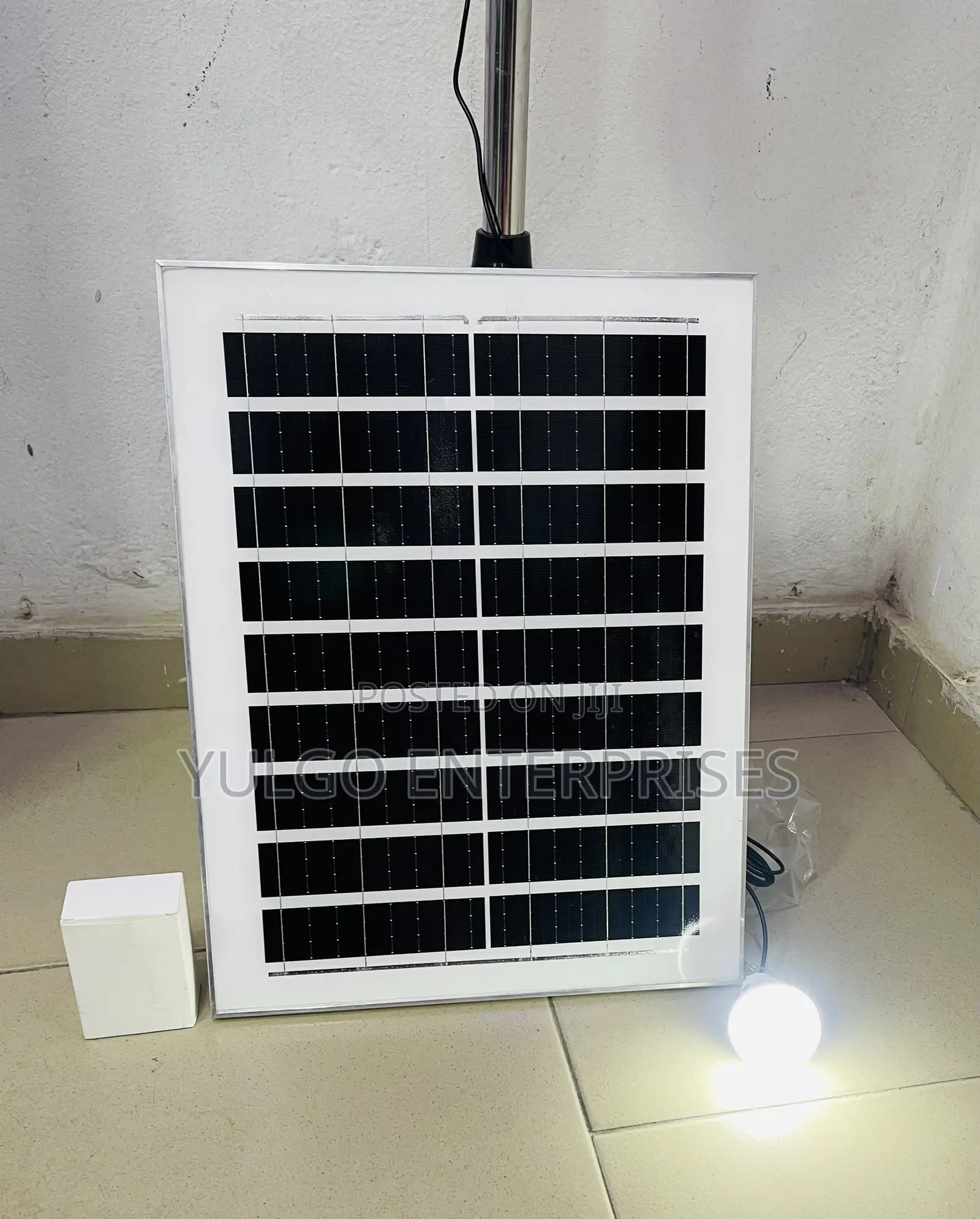 Brand New Rechargeable Solar Standing Fan, 12w Panel and Power Cord