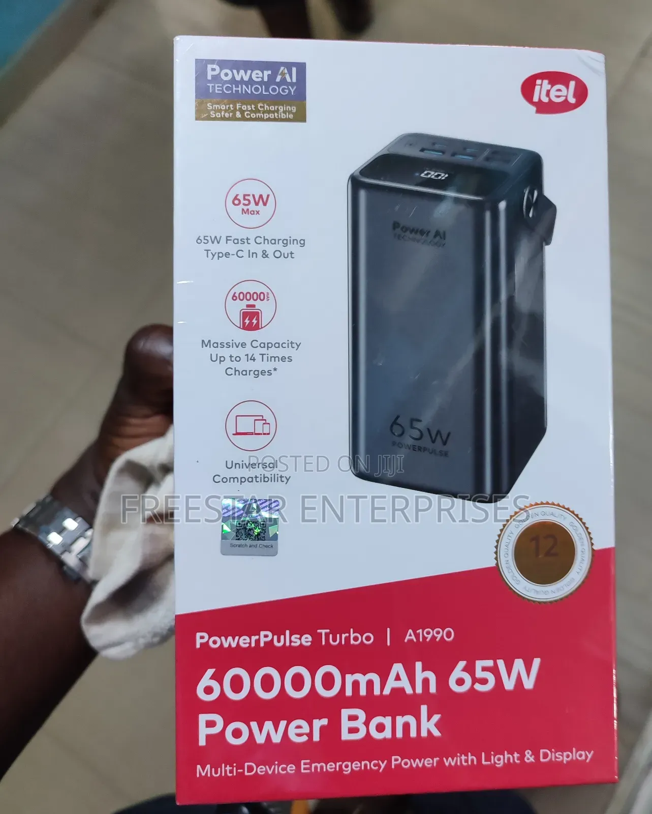 Itel 60000mah Power Bank. Itel 65w Power Bank.