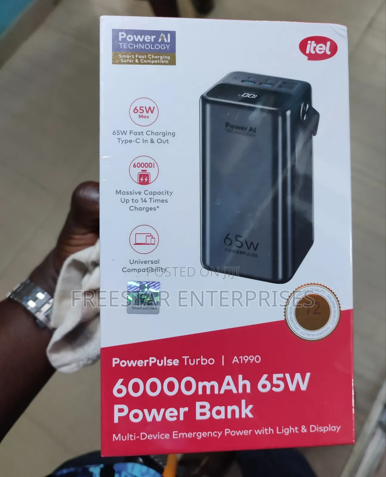 Itel 60000mah Power Bank. Itel 65w Power Bank.