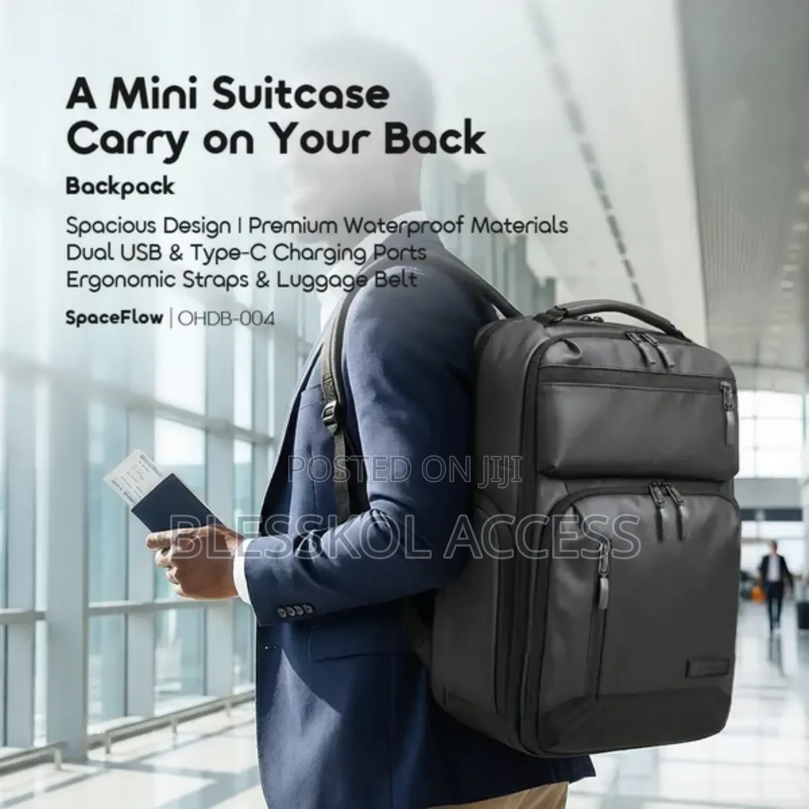 Oraimo SpaceFlow Spacious Waterproof Backpack