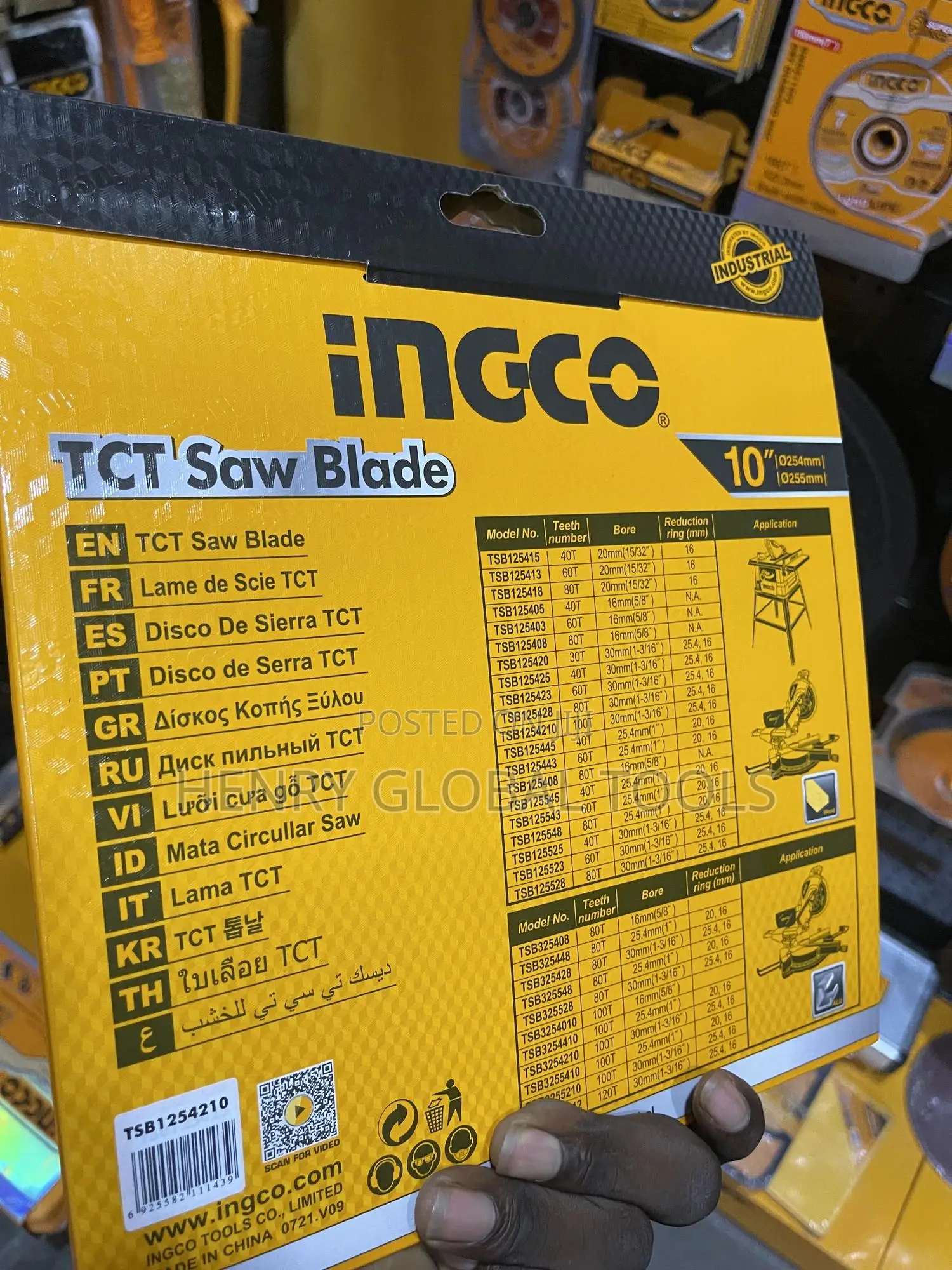 10” TCT Ingco Circular Wood Saw Blade
