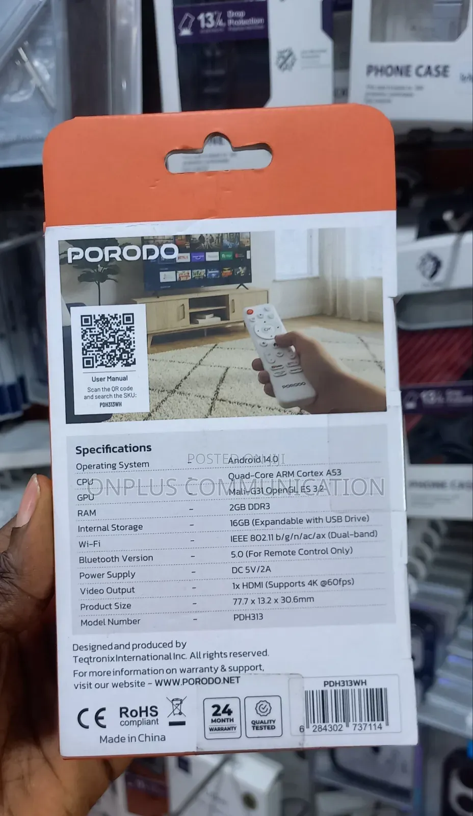 Porodo Android Smart Streaming Tv Stick