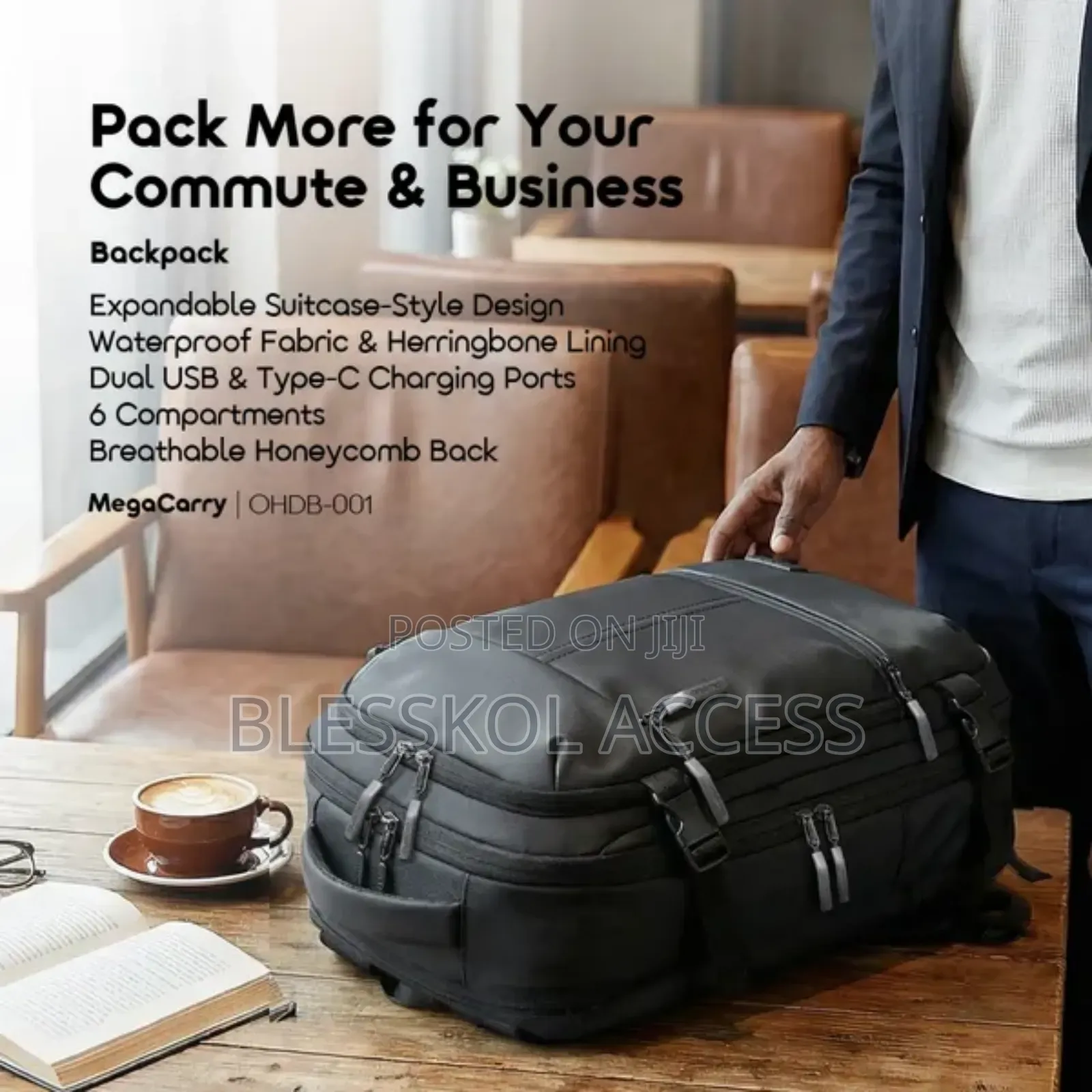 Oraimo Megacarry Expandable Business Backpack